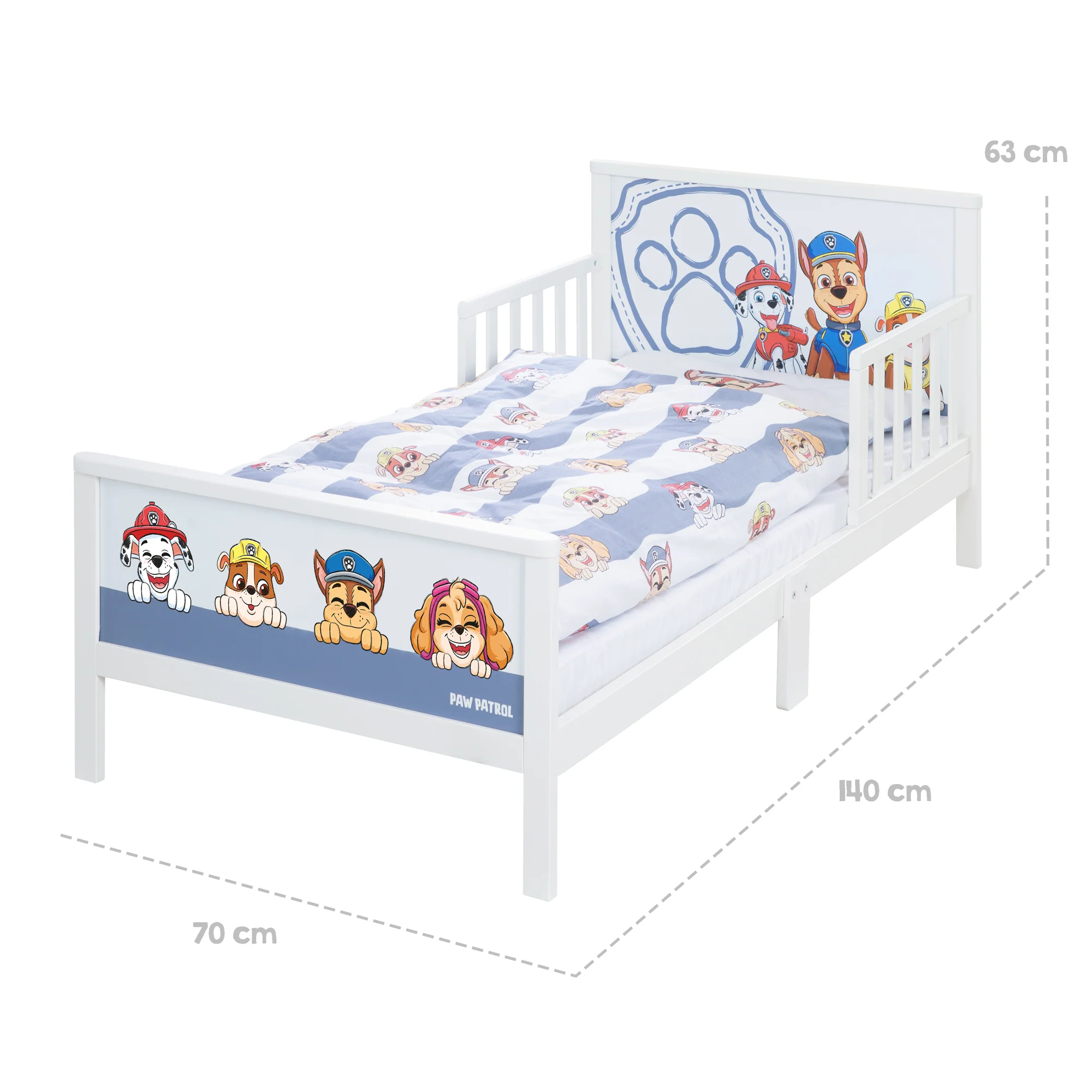 Toddler-Themenbett 'Paw Patrol' 70 x 140 cm inkl. Lattenrost & Bettwäsche - Image 3