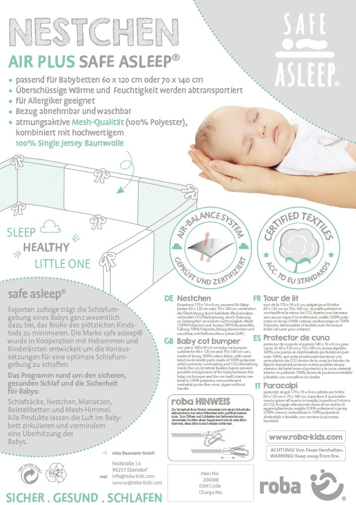 Nestchen 'safe asleep®', Air PLUS 'Sternenzauber', luftzirkulierend, mit AIR-balance System - Image 5