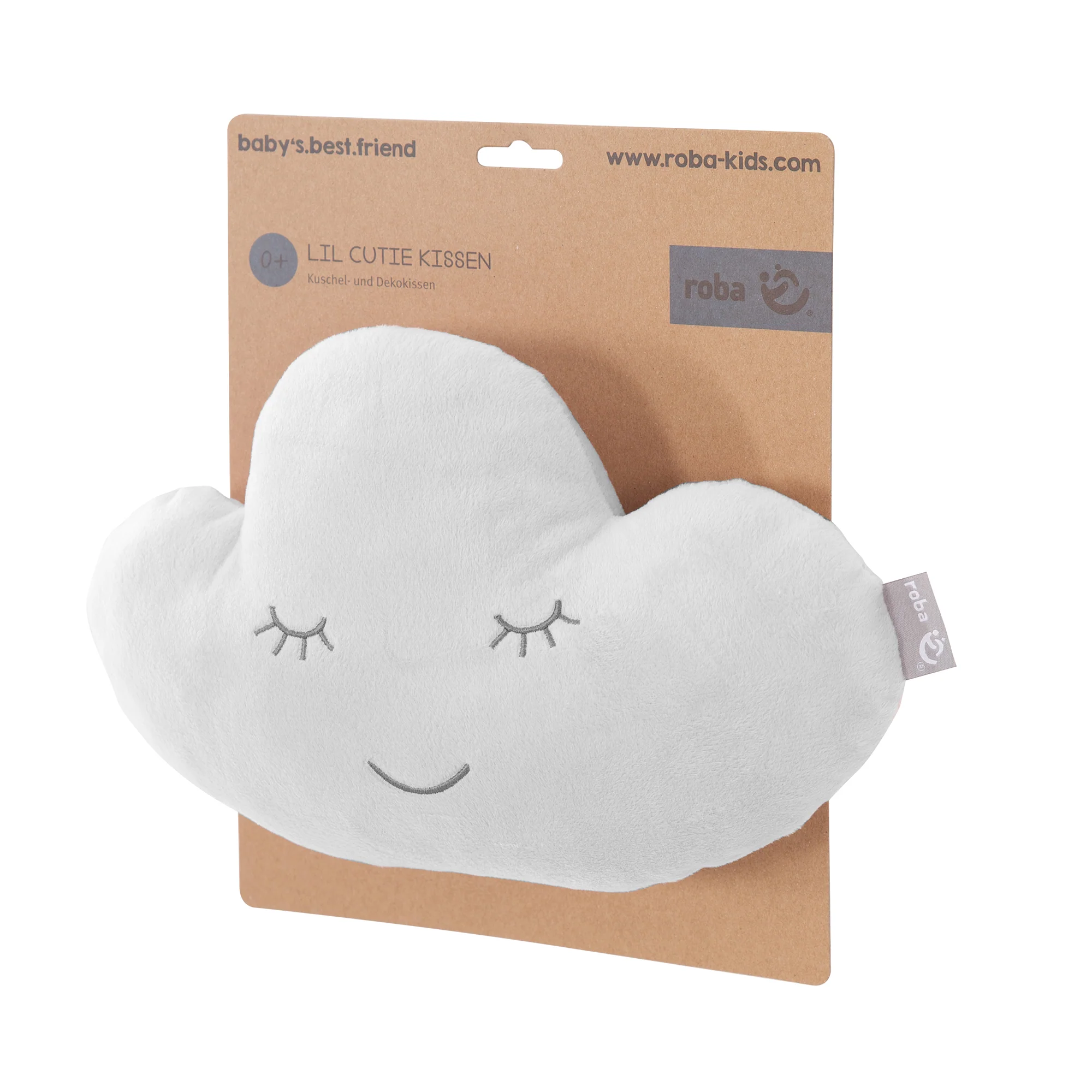 Kuschelkissen Wolke 'roba Style', Silbergrau, flauschiges Dekokissen für Baby- & Kinderzimmer - Image 3