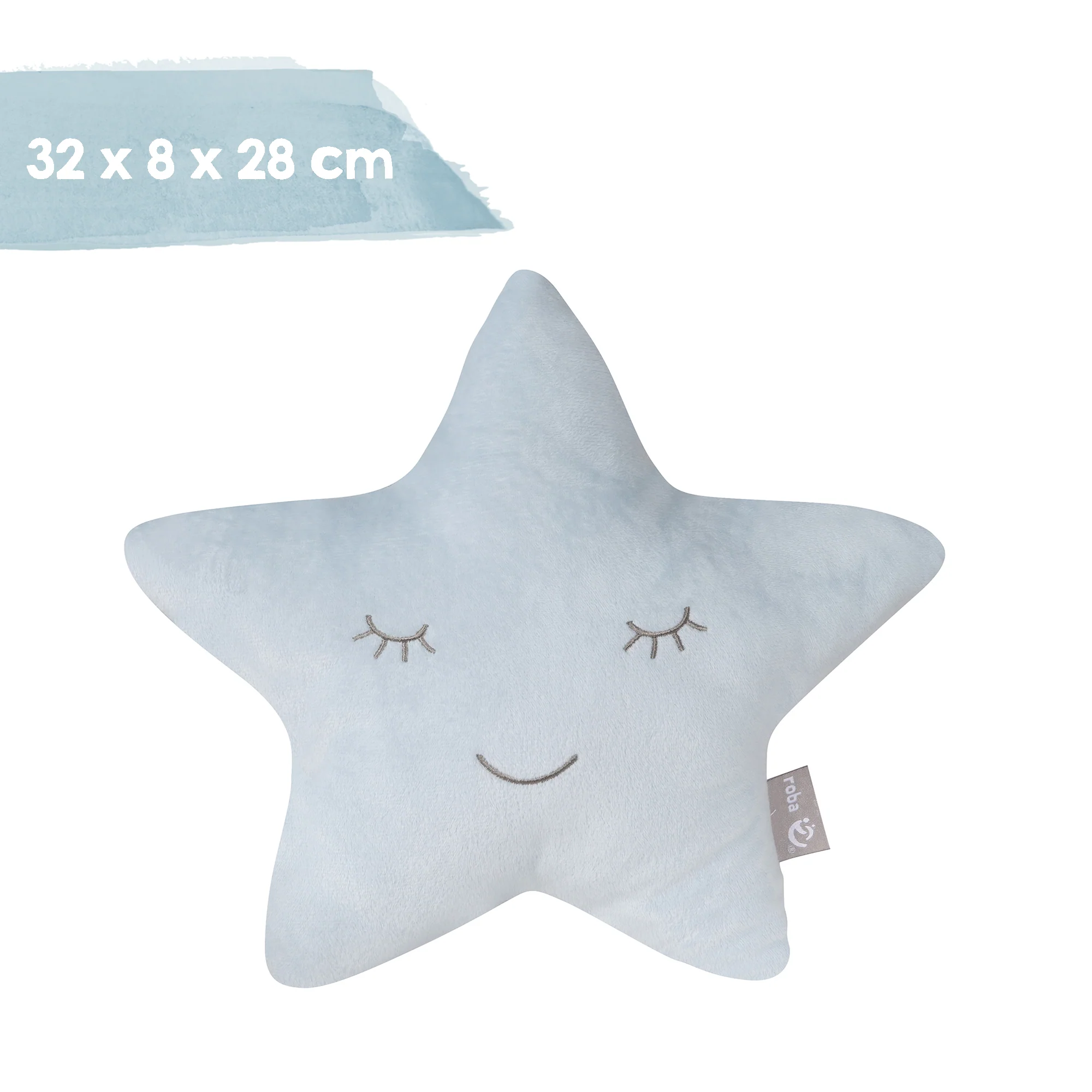 Kuschelkissen Stern 'roba Style', Hellblau/Sky, flauschiges Dekokissen für Baby- & Kinderzimmer - Image 8
