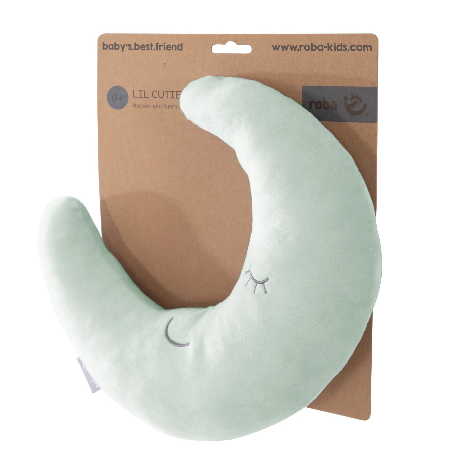 Nackenkissen in Mond-Form 'roba Style' - Weiches Dekokissen - Frosty Green - Image 2