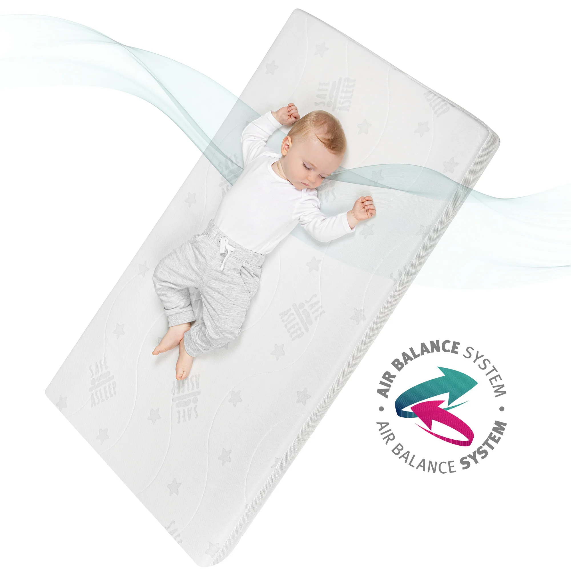 Babybettmatratze 'safe asleep®', AIR BALANCE PLUS, 60 x 120 x 9 cm, für optimales Schlafklima - Image 14
