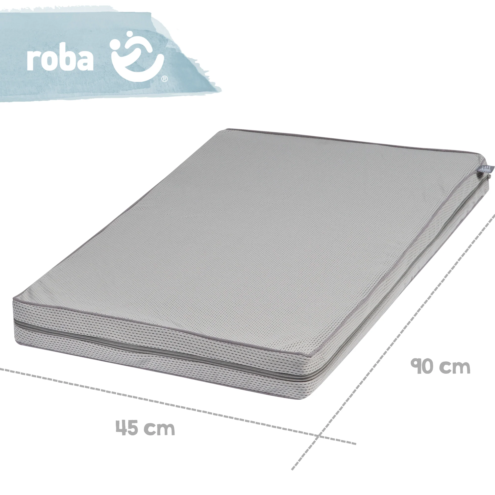 Stubenbettmatratze 'safe asleep®', AIR BALANCE PREMIUMMESH, 45 x 90 x 5,5 cm, optimales Schlafklima - Image 4