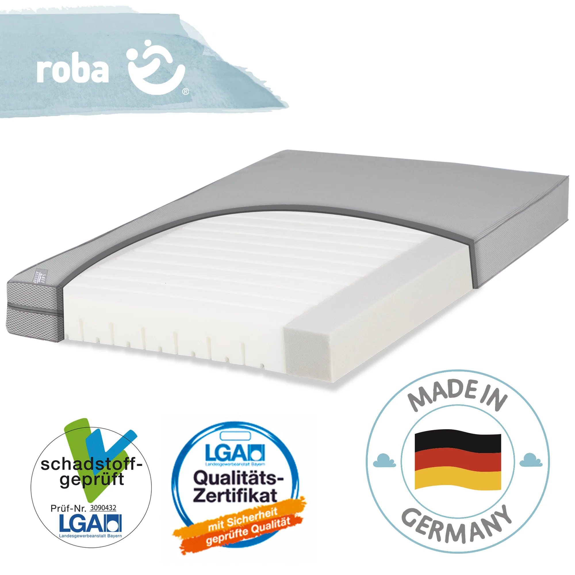 Babybettmatratze 'safe asleep®', AIR BALANCE PREMIUMMESH, 60 x 120 x 9 cm, optimales Schlafklima - Image 12