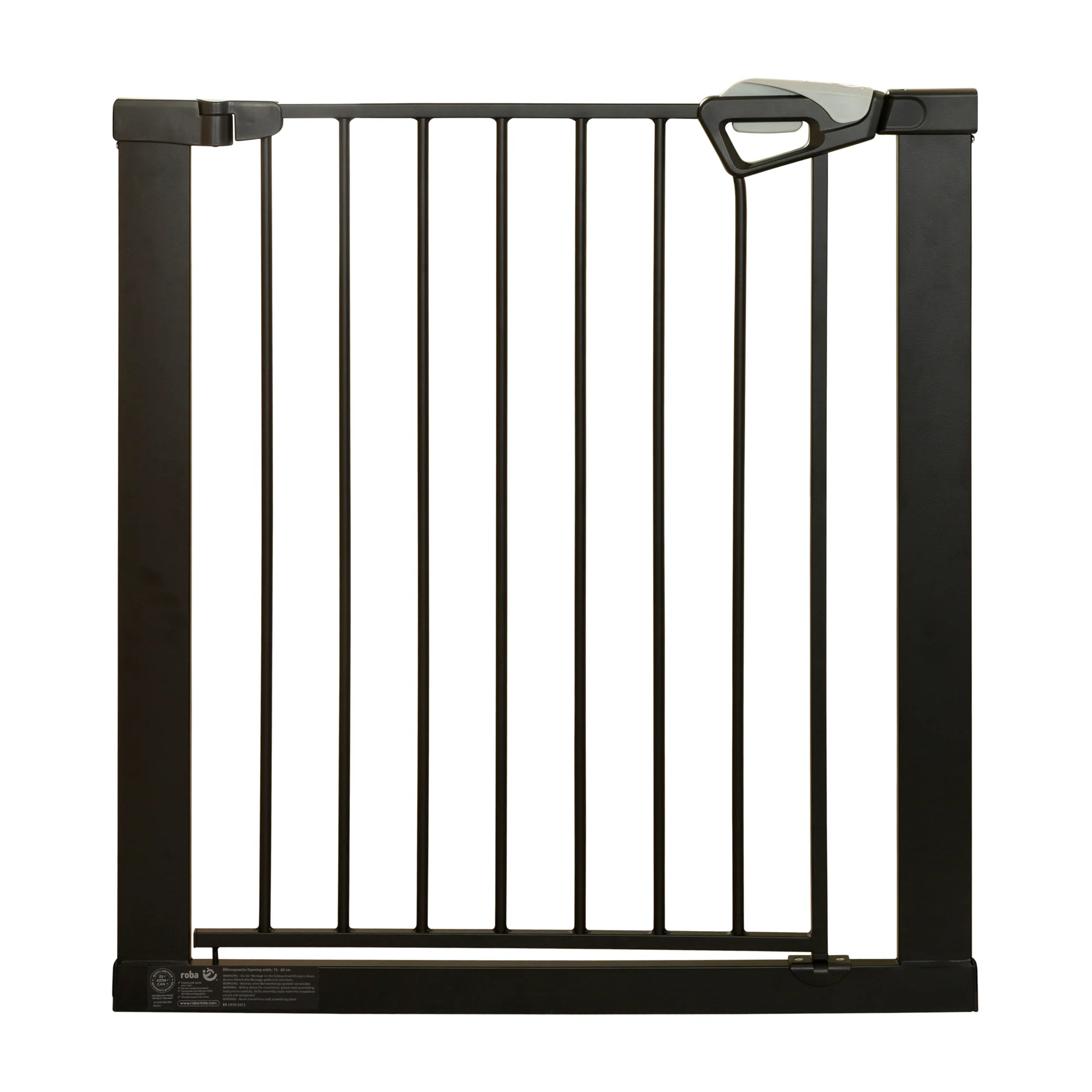 EasySafe+ Tür- & Treppenschutzgitter - Breite 75-82 cm - Erweiterbar bis 110 cm - Schwarz