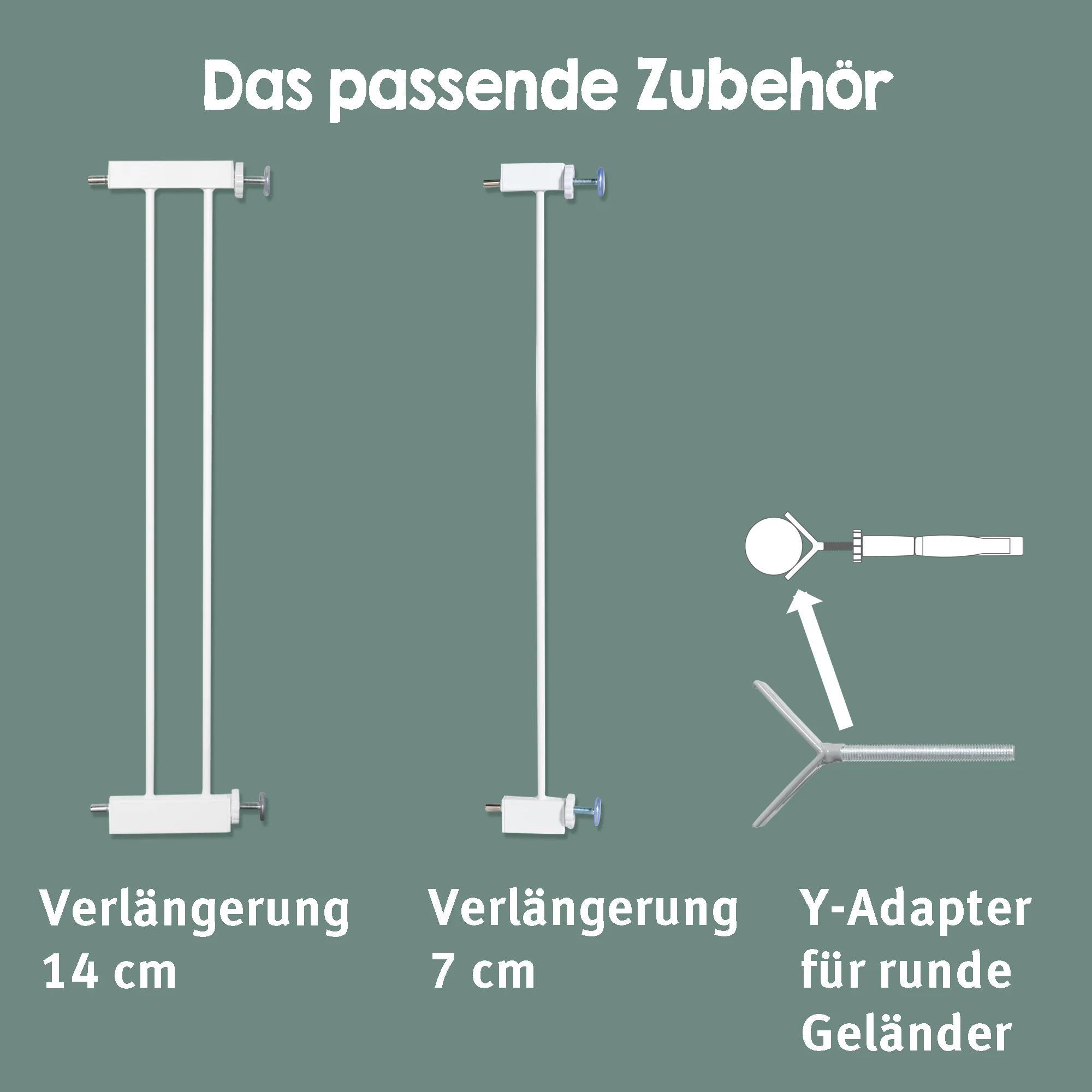 EasySafe+ Tür- & Treppenschutzgitter - Breite 75-82 cm - Erweiterbar bis 110 cm - Weiß - Image 5