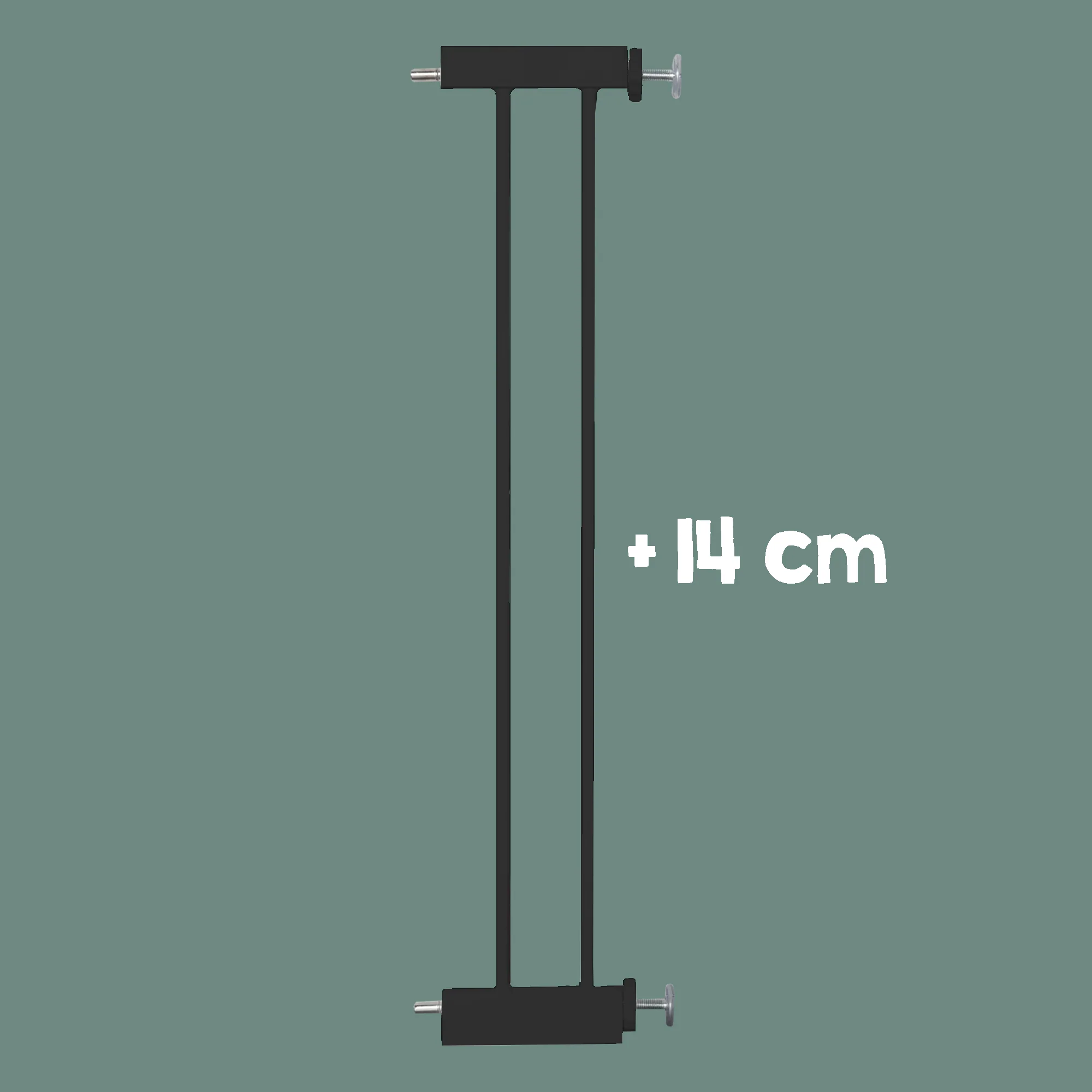Anbauteil 14 cm - Erweiterung für Tür- & Treppenschutzgitter easySafe + aus Metall - Schwarz - Image 3