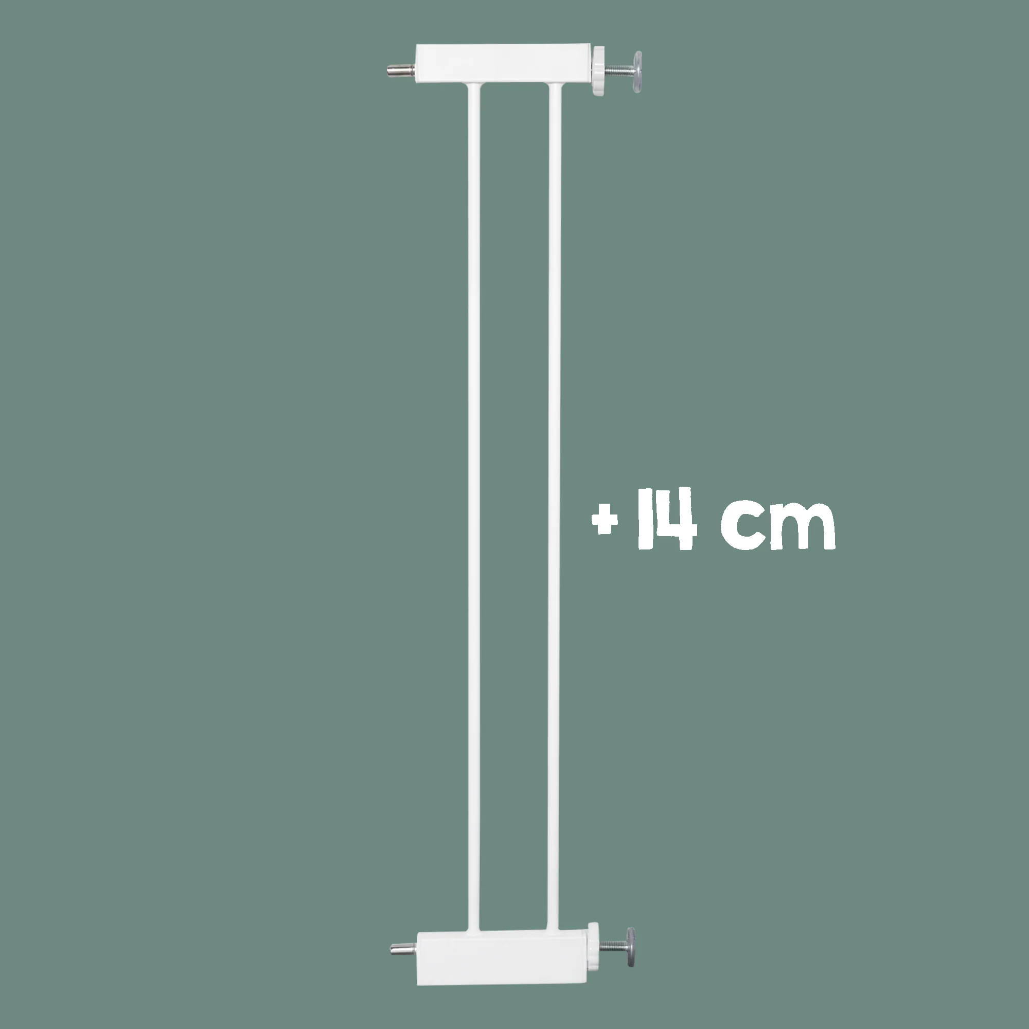 Anbauteil 14 cm - Erweiterung für Tür- & Treppenschutzgitter easySafe+ aus Metall - Weiß - Image 4