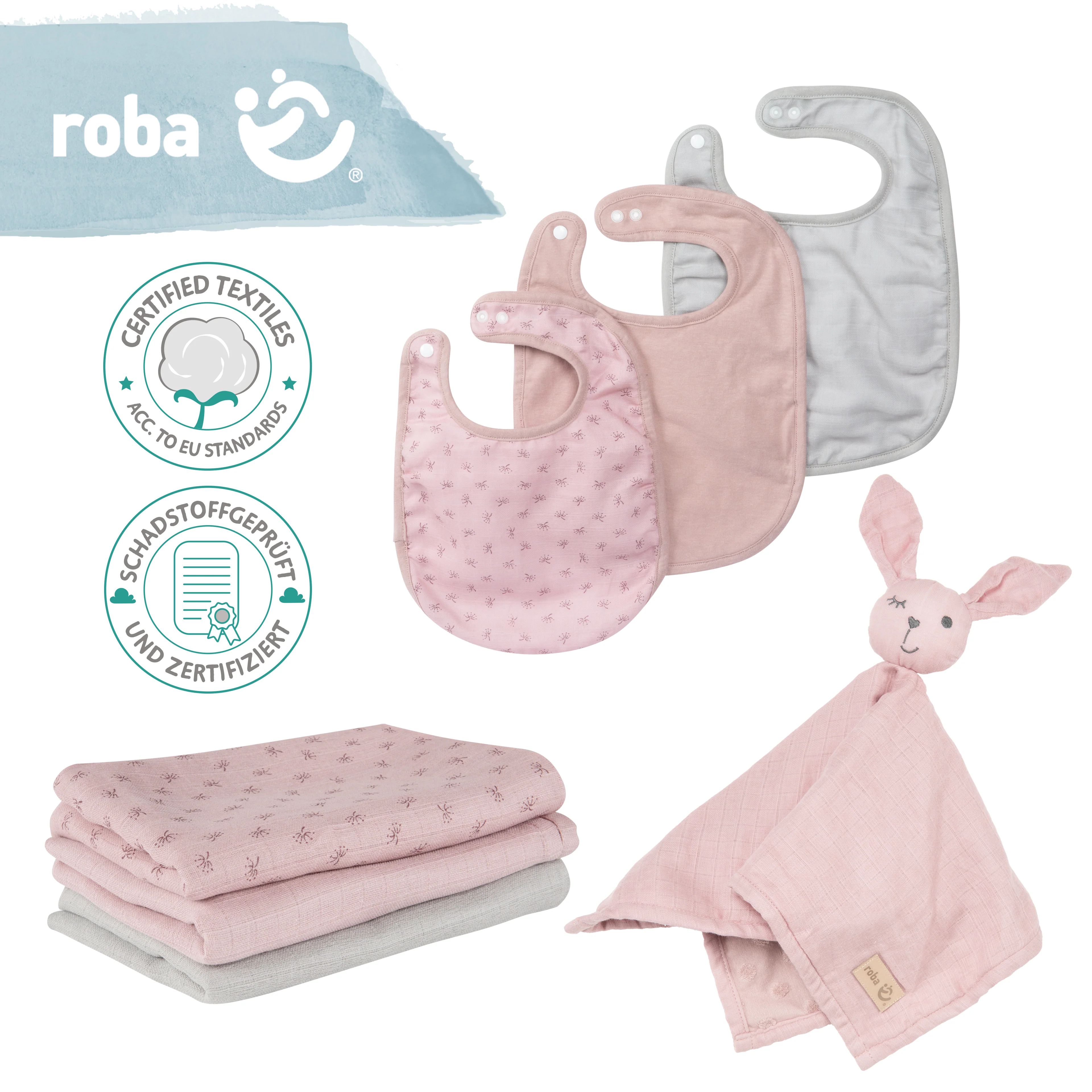 Organic Geschenkset Baby Essentials 'Lil Planet' rosa/mauve aus Bio-Baumwolle, GOTS, nachhaltig - Image 5