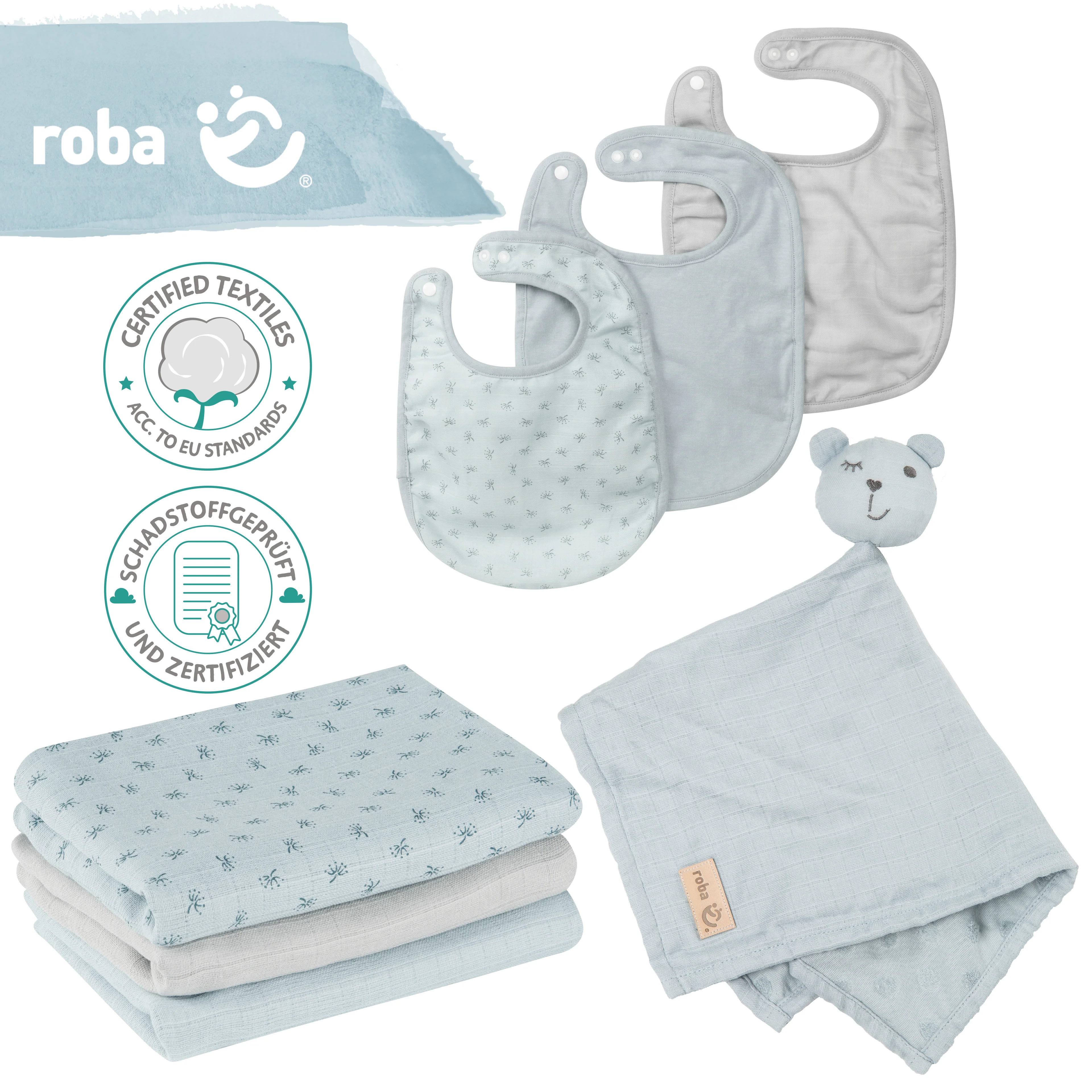 Organic Geschenkset Baby Essentials 'Lil Planet' hellblau/sky, Bio-Baumwolle, GOTS, nachhaltig - Image 4