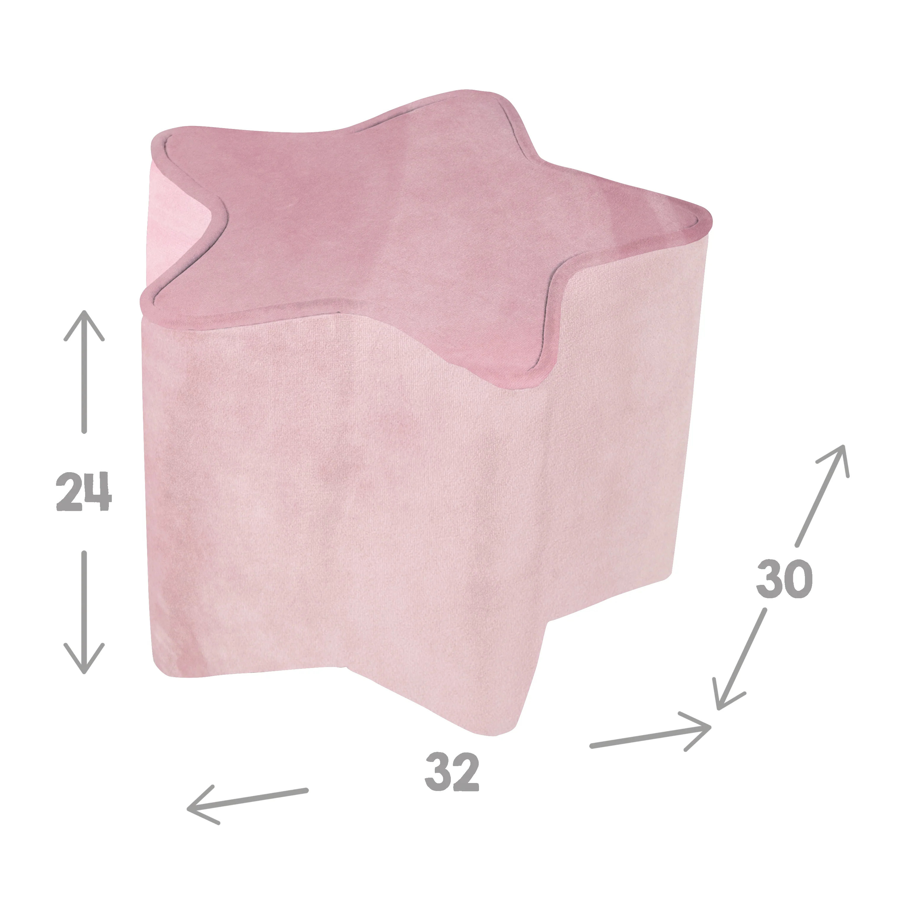 Bundle 'Lil Sofa' enthält Kindersofa, Kinderhocker in Sternenform, Dekokissen Stern rosa/mauve - Image 6