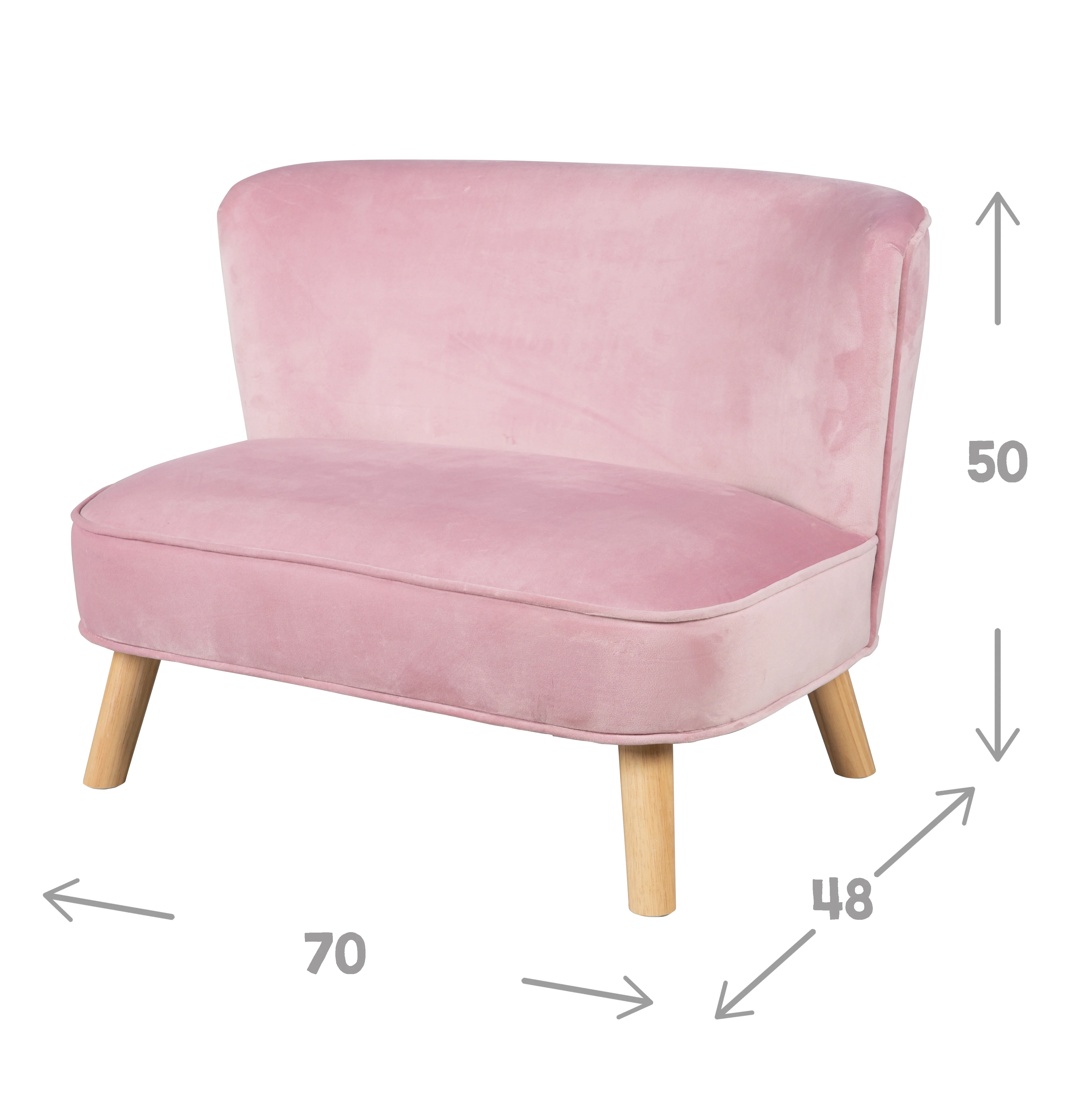 Bundle 'Lil Sofa' enthält Kindersofa, Kinderhocker in Sternenform, Dekokissen Stern rosa/mauve - Image 7
