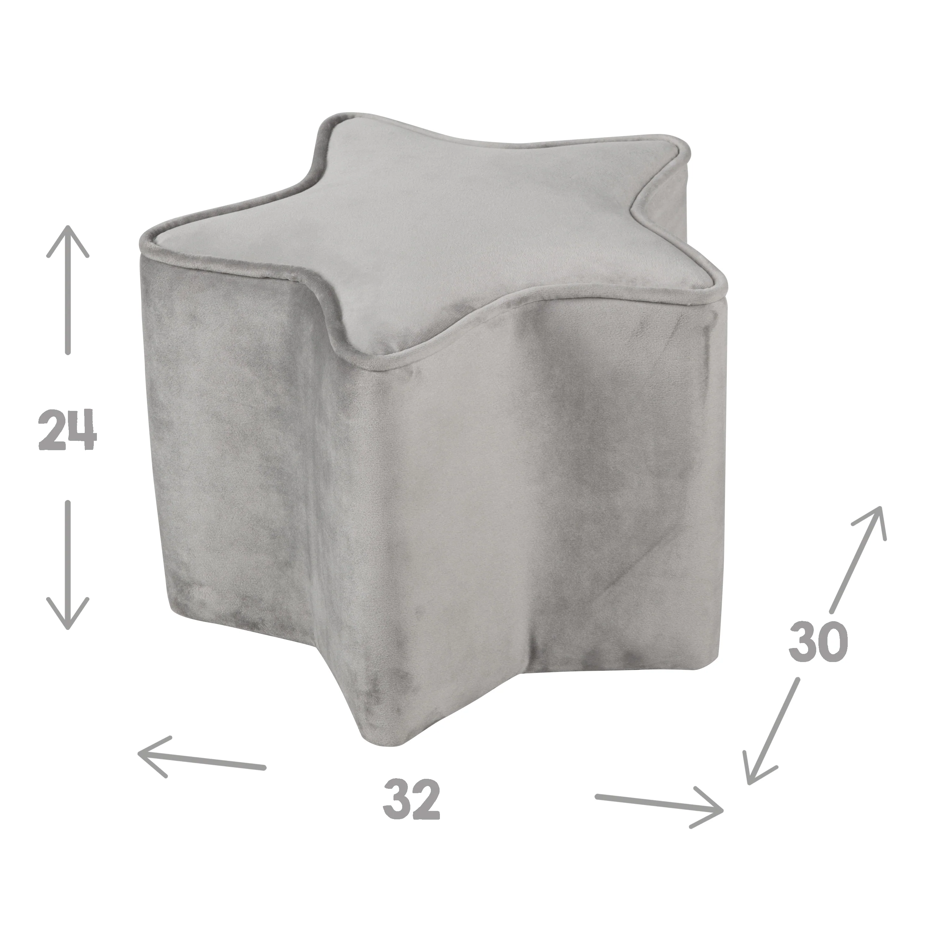 Bundle 'Lil Sofa' inkl. Kindersessel, Sternhocker & Sternenkissen in silbergrau - Image 6