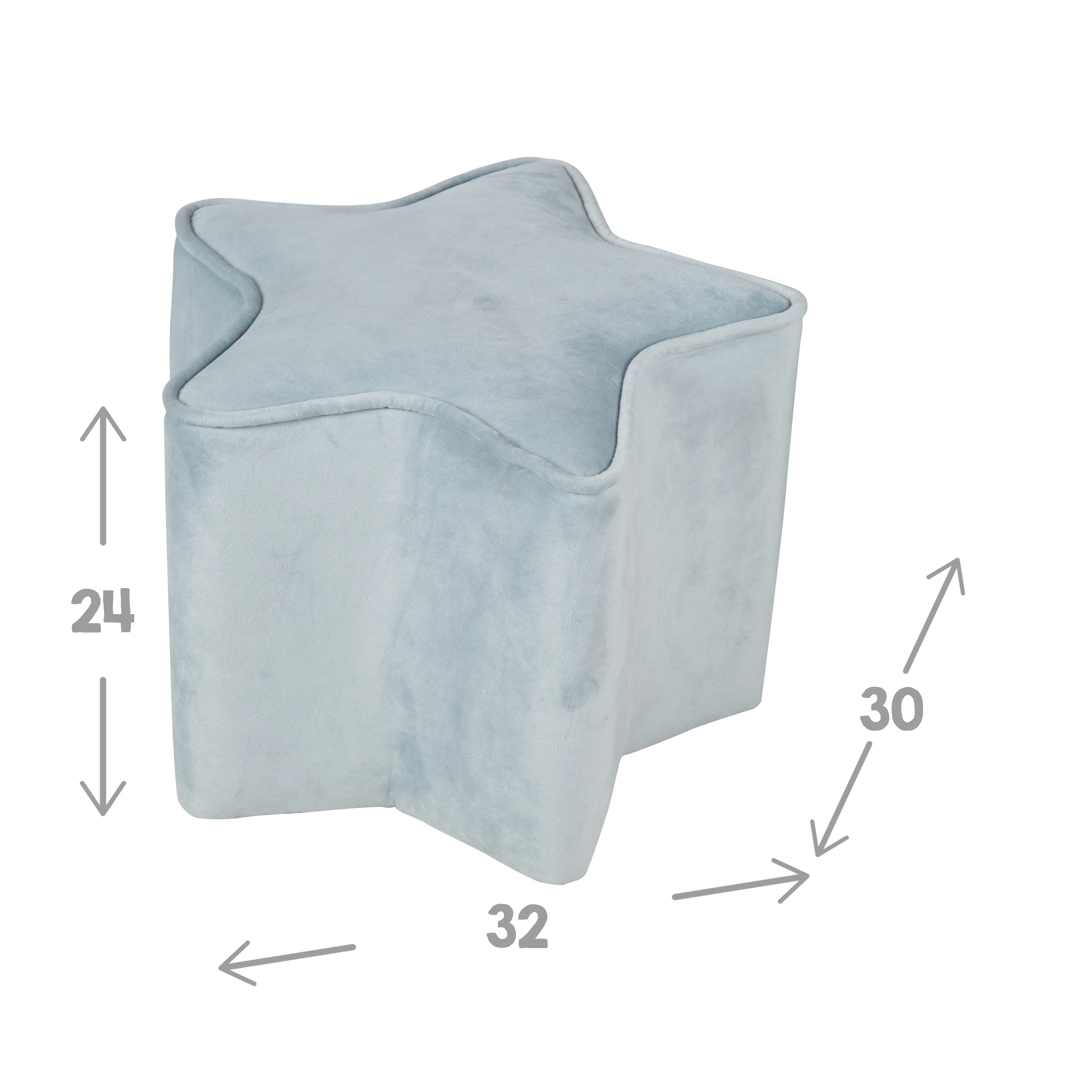 Bundle 'Lil Sofa' inkl. Kindersofa, Sternenhocker & Dekokissen Stern in hellblau/sky - Image 6