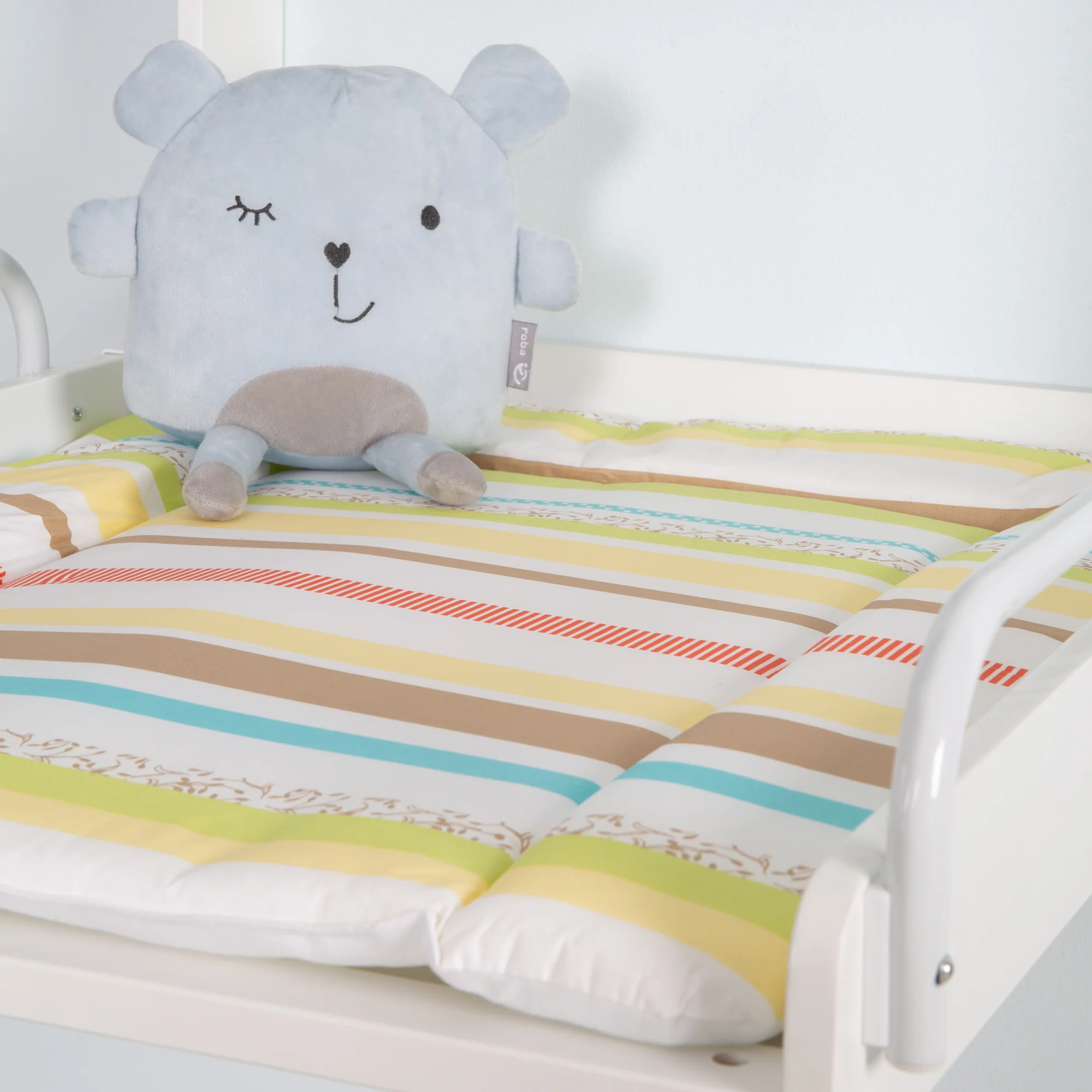 Wandwickelregal, klappbares Wickelregal, weiß inkl. Wickelunterlage 'Dschungelbaby' - Image 10