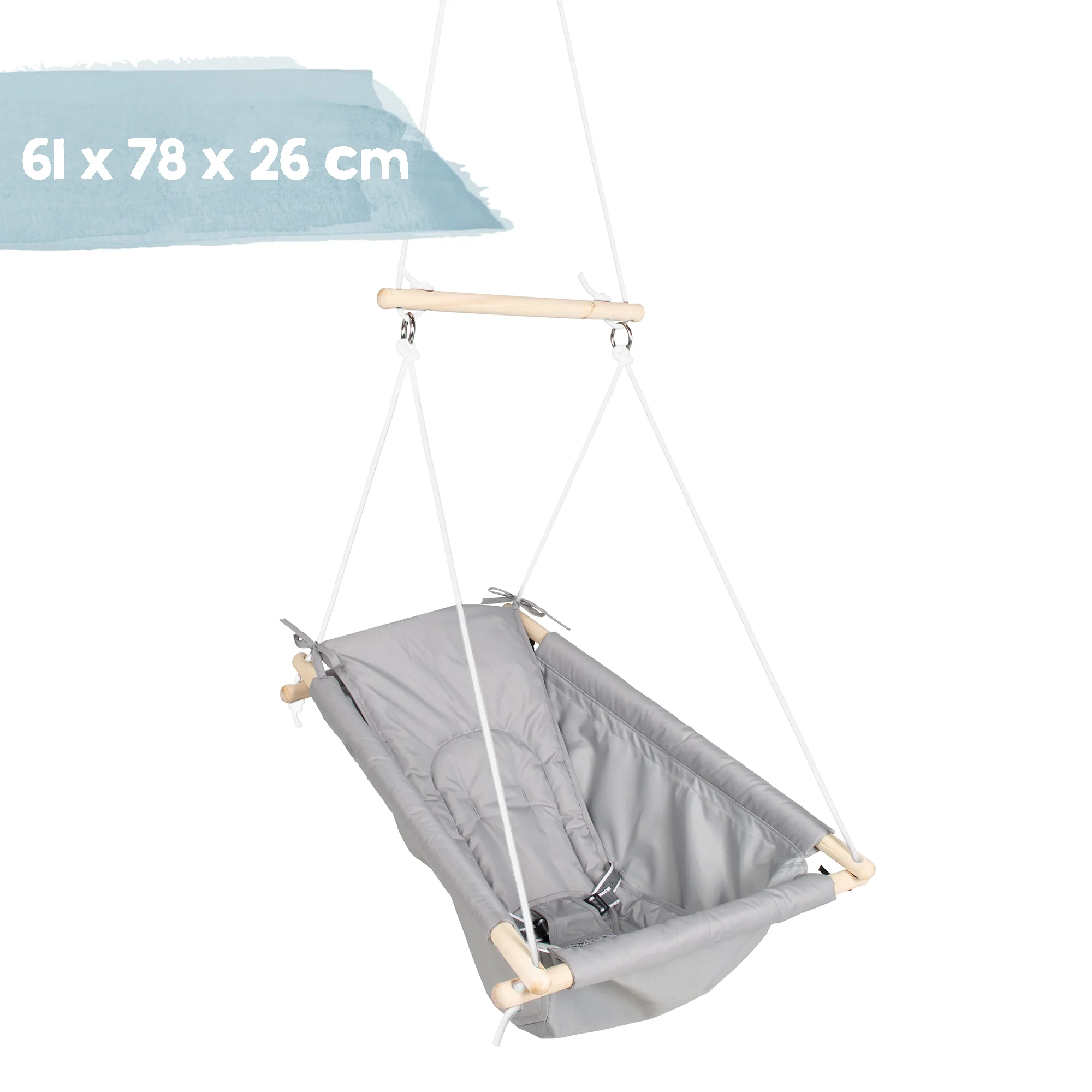 Hängesitz 'taupe', verstellbar von Schaukelliege zu Schaukelsitz, ab Geburt bis ca. 6 Jahre/30kg - Image 6
