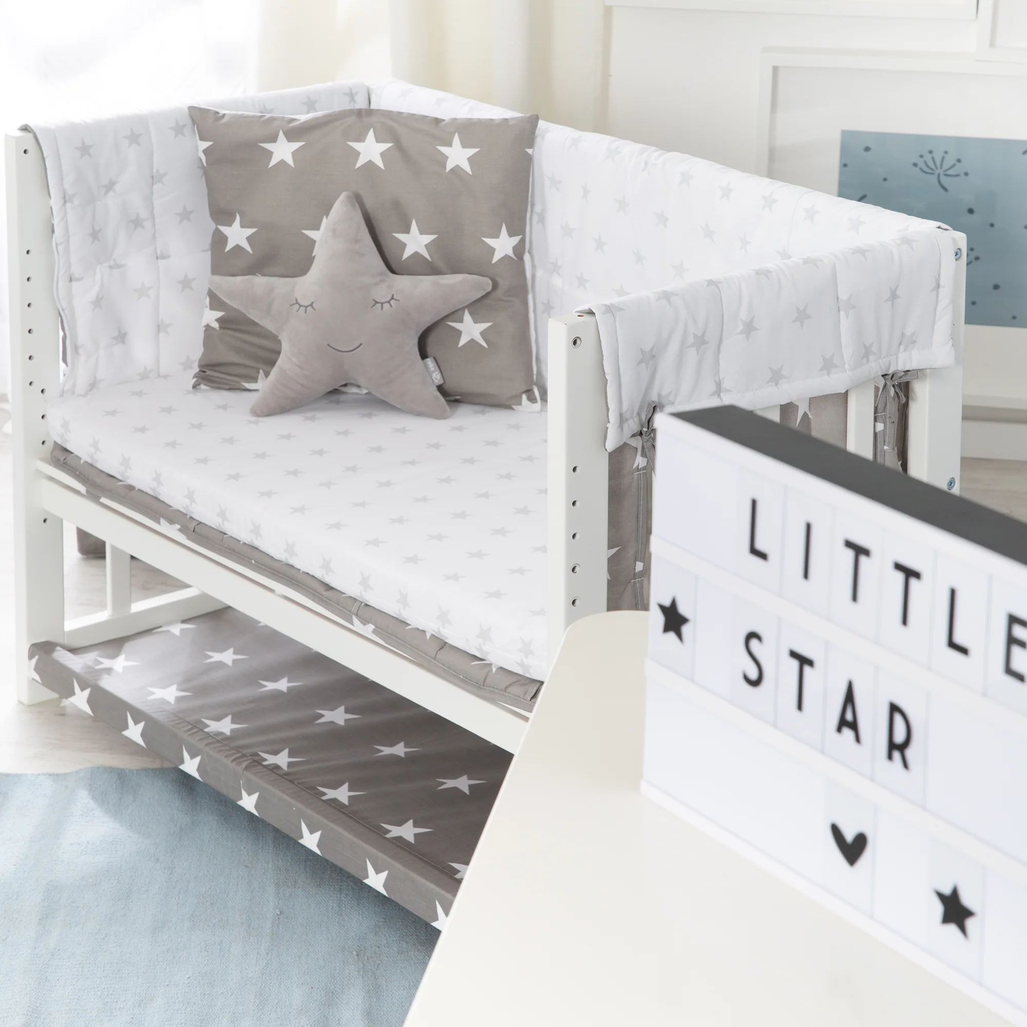 Stuben- & Beistellbett 'Little Stars' 3 in 1, Babybett weiß, inkl. kompletten Bettzubehör - Image 8