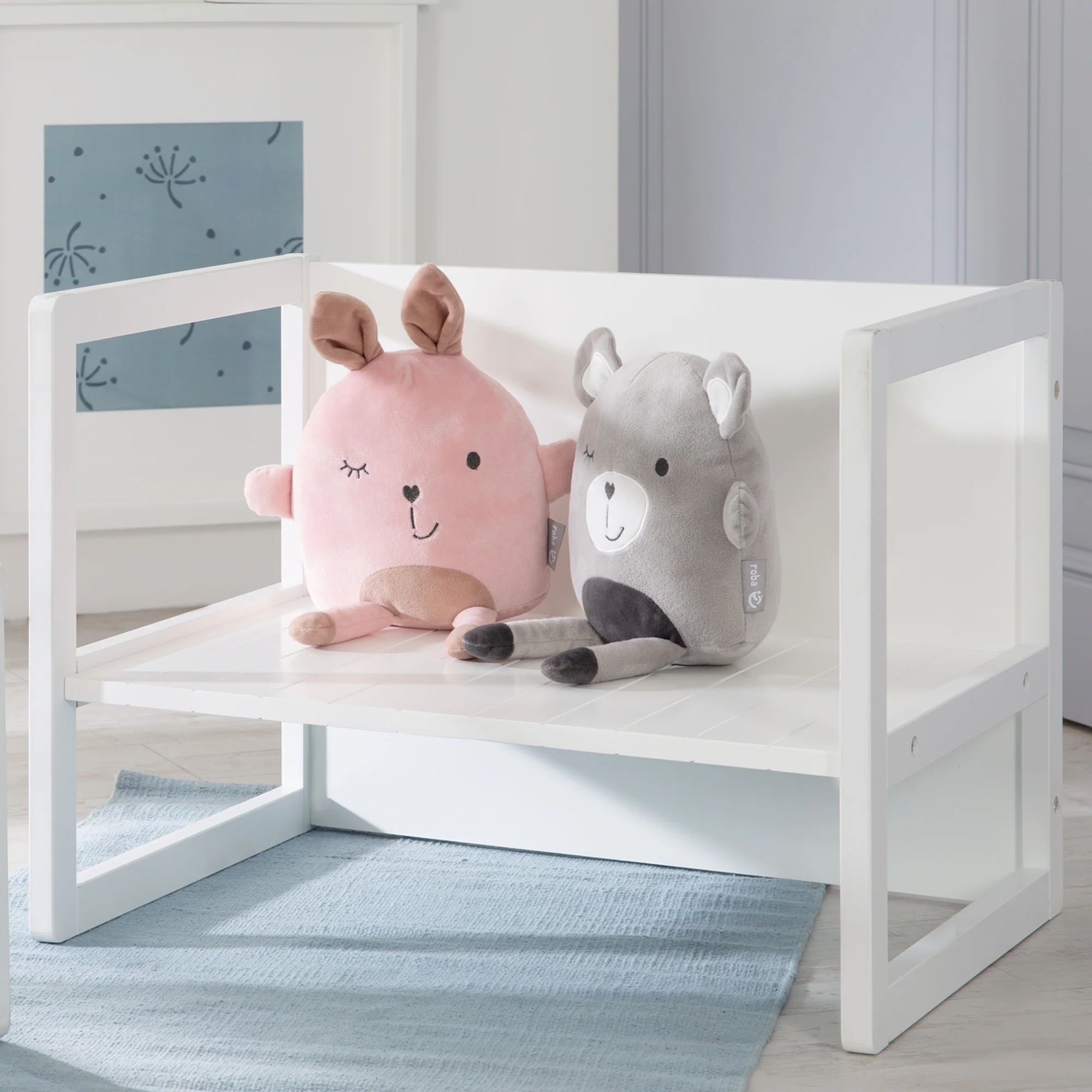Sitzbank im Landhausstil - 2 Sitzhöhen oder als Kindertisch verwendbar - Weiß - Image 7