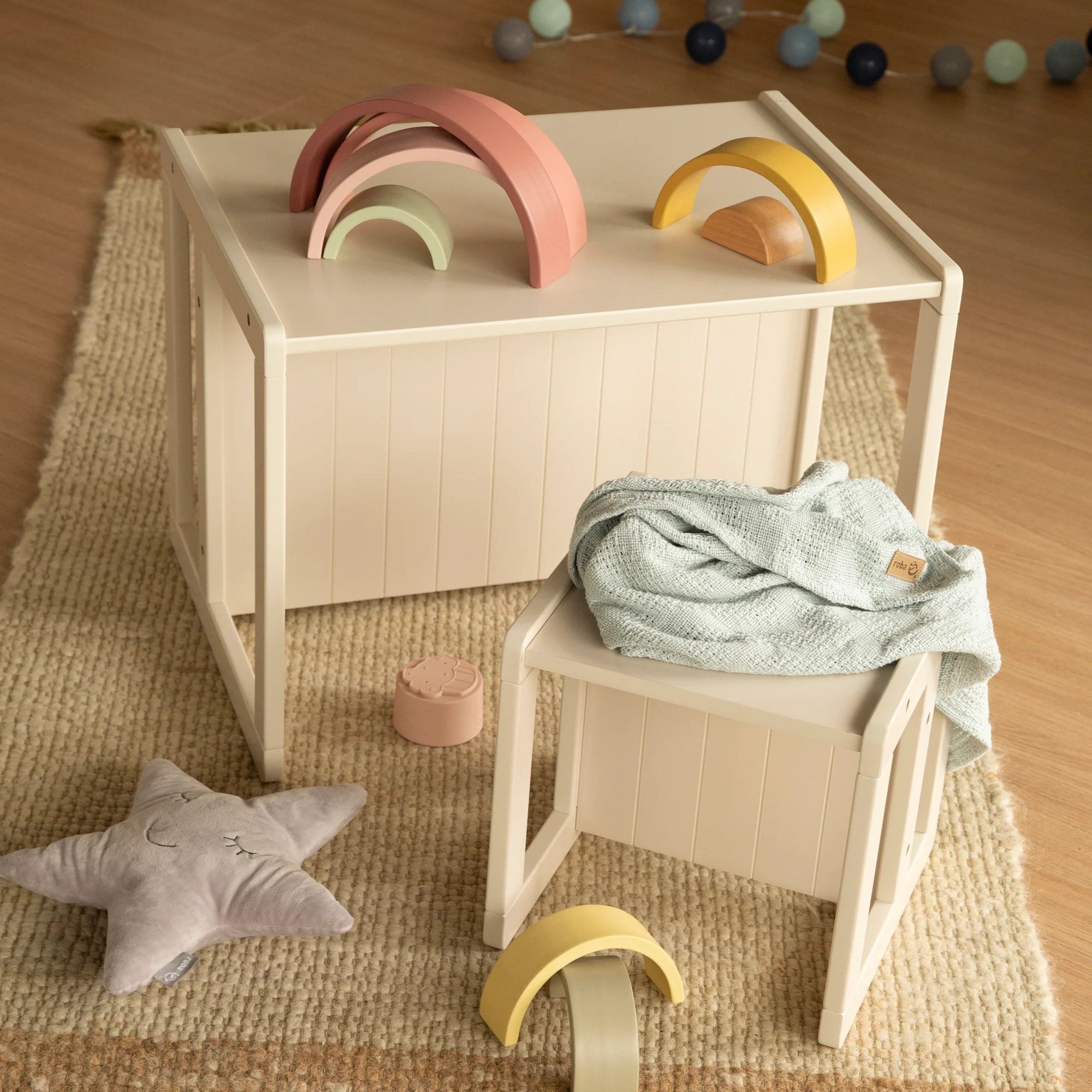 Sitzbank im Landhausstil - 2 Sitzhöhen oder als Kindertisch verwendbar - Cashmere - Image 14