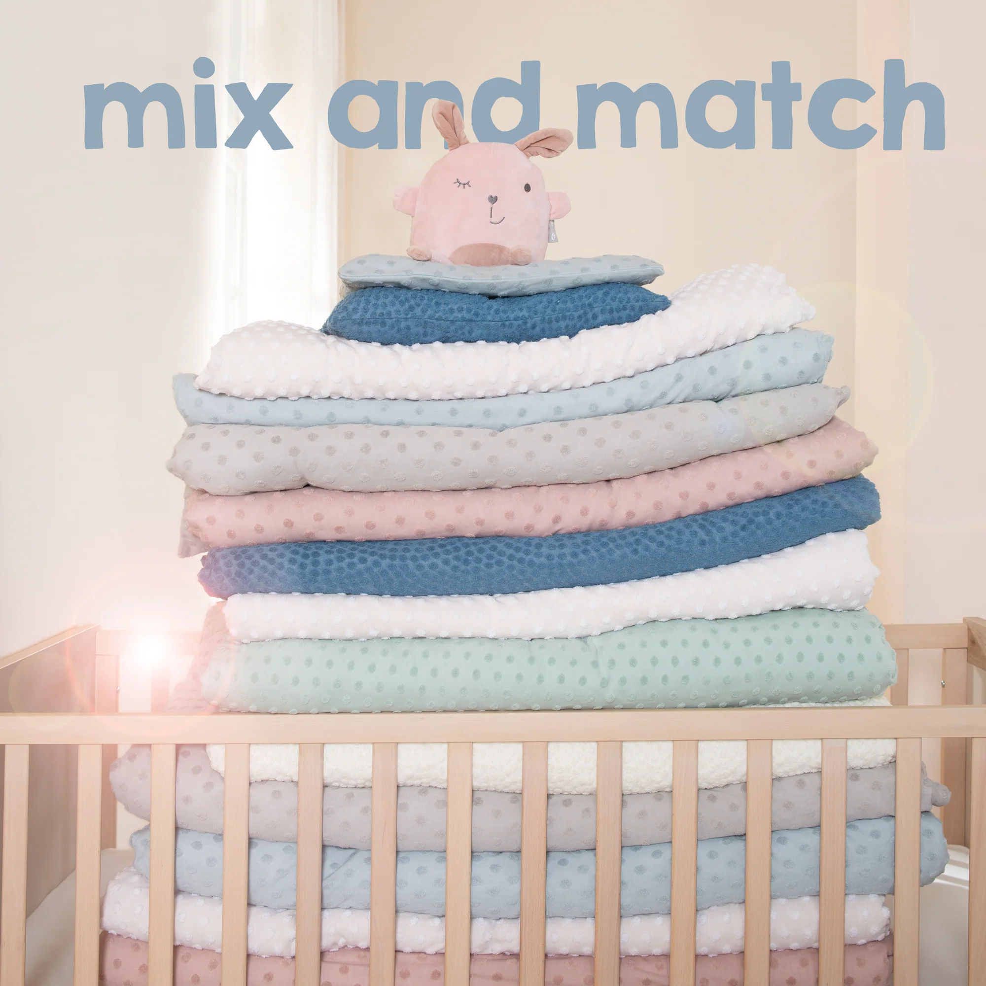 Babydecke 80 x 80 cm 'Frosty Almond' - GOTS & Oeko-Tex zertifiziert - Beige - Image 9