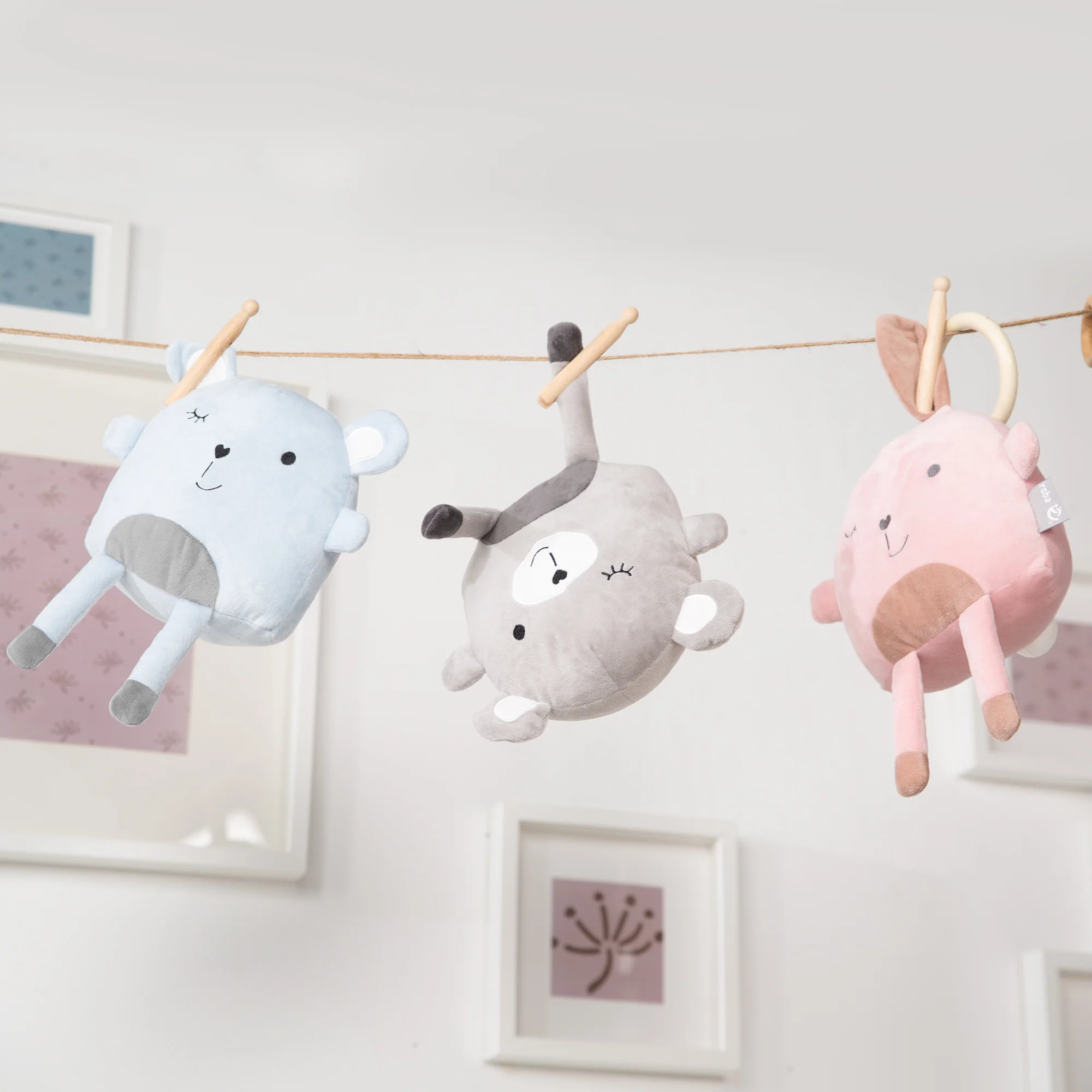 Anhänger-Toy Serie 'Lil Cuties' für Babys, Kuscheltier 'Lily' für Mädchen & Jungen, Rosa/Mauve - Image 3