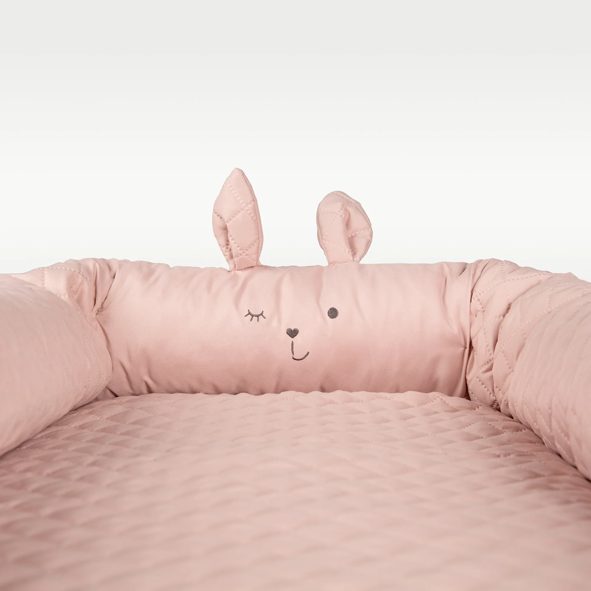Babylounge 'roba Style' - Kuschelnest mit Häschen-Gesicht 'Lily' - Reisebett & Wickelauflage - Rosa - Image 5