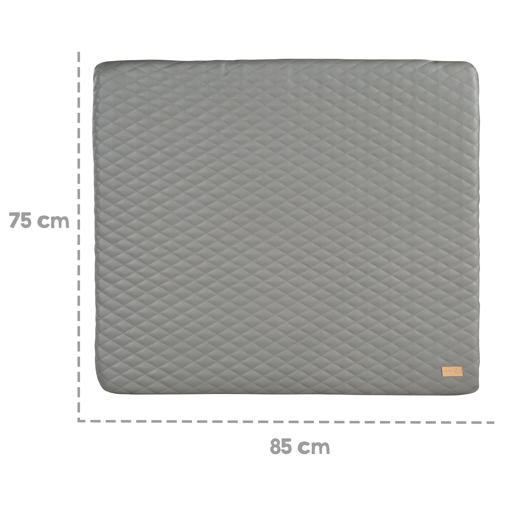 Wickelauflage 'Luxe' 85x75, abwischbares PU-Leder, Design 'Stone gesteppt' - Image 4