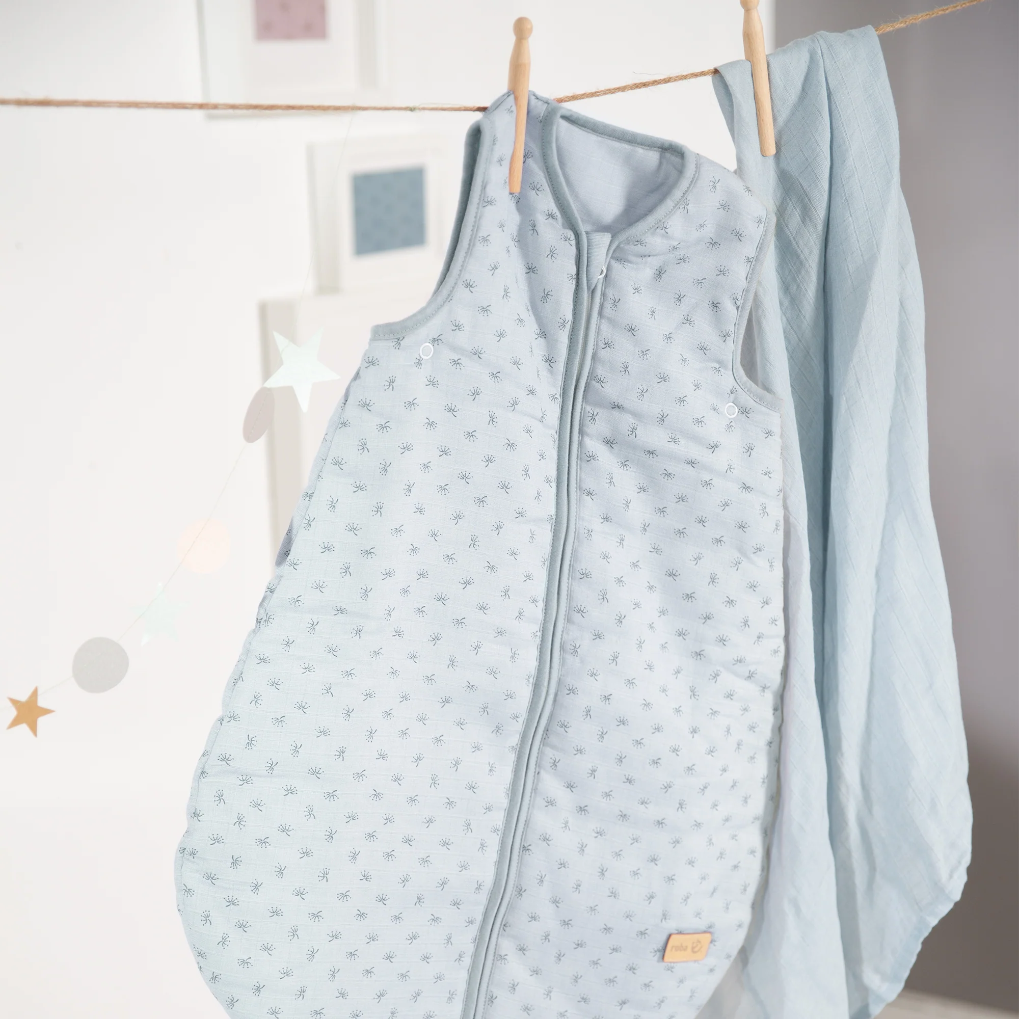 Organic Schlafsack 'Lil Planet' - 70 - 110 cm - Bio-Musselin (GOTS) - Hellblau - Image 4