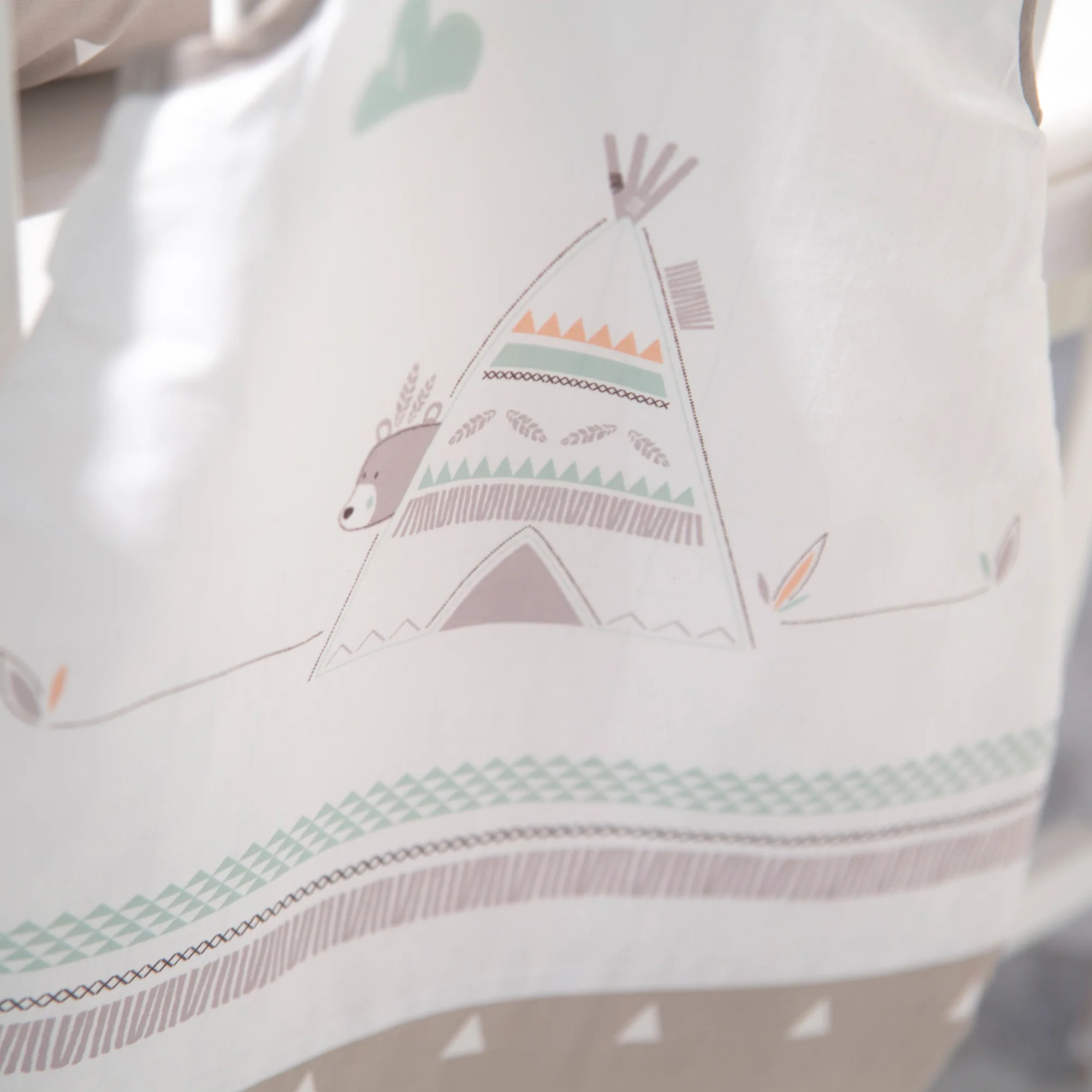 Schlafsack 'Indibär', 70 - 90 cm, ganzjährig, aus atmungsaktiver Baumwolle, unisex - Image 4