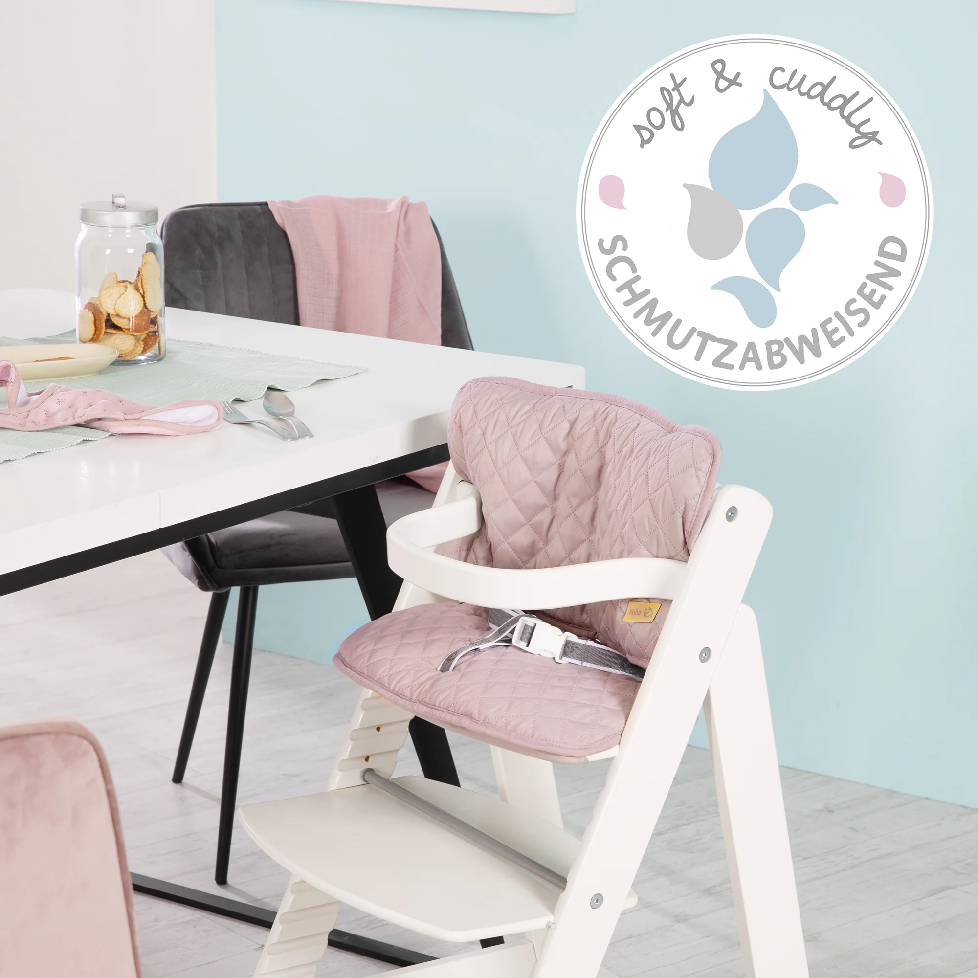 Sitzverkleinerer 'roba Style' - Sitzkissen 2-teilig - Einlage für Treppenhochstühle - Rosa - Image 7