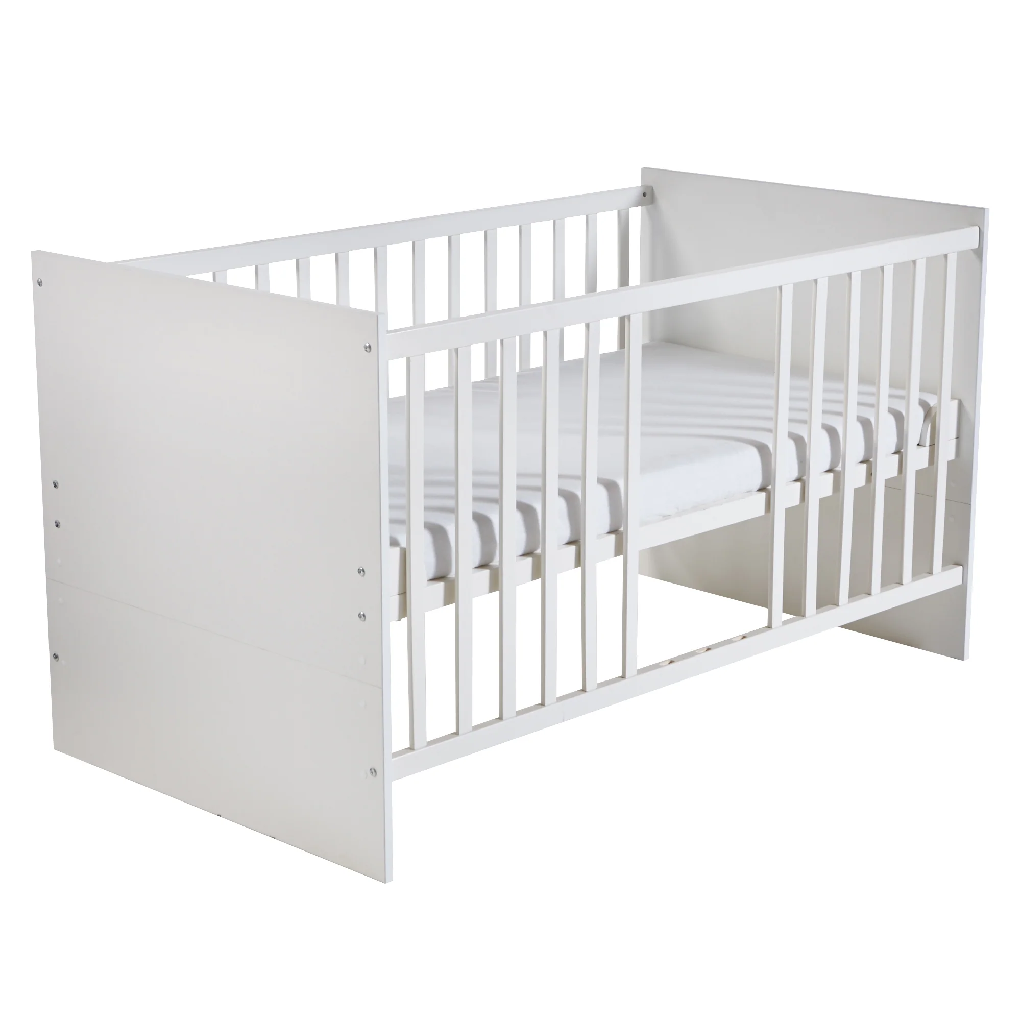 Kinderzimmerset 'Maren' 3-teilig - Bett 70x140 + Wickelkommode schmal + Kleiderschrank 3-türig - Image 4