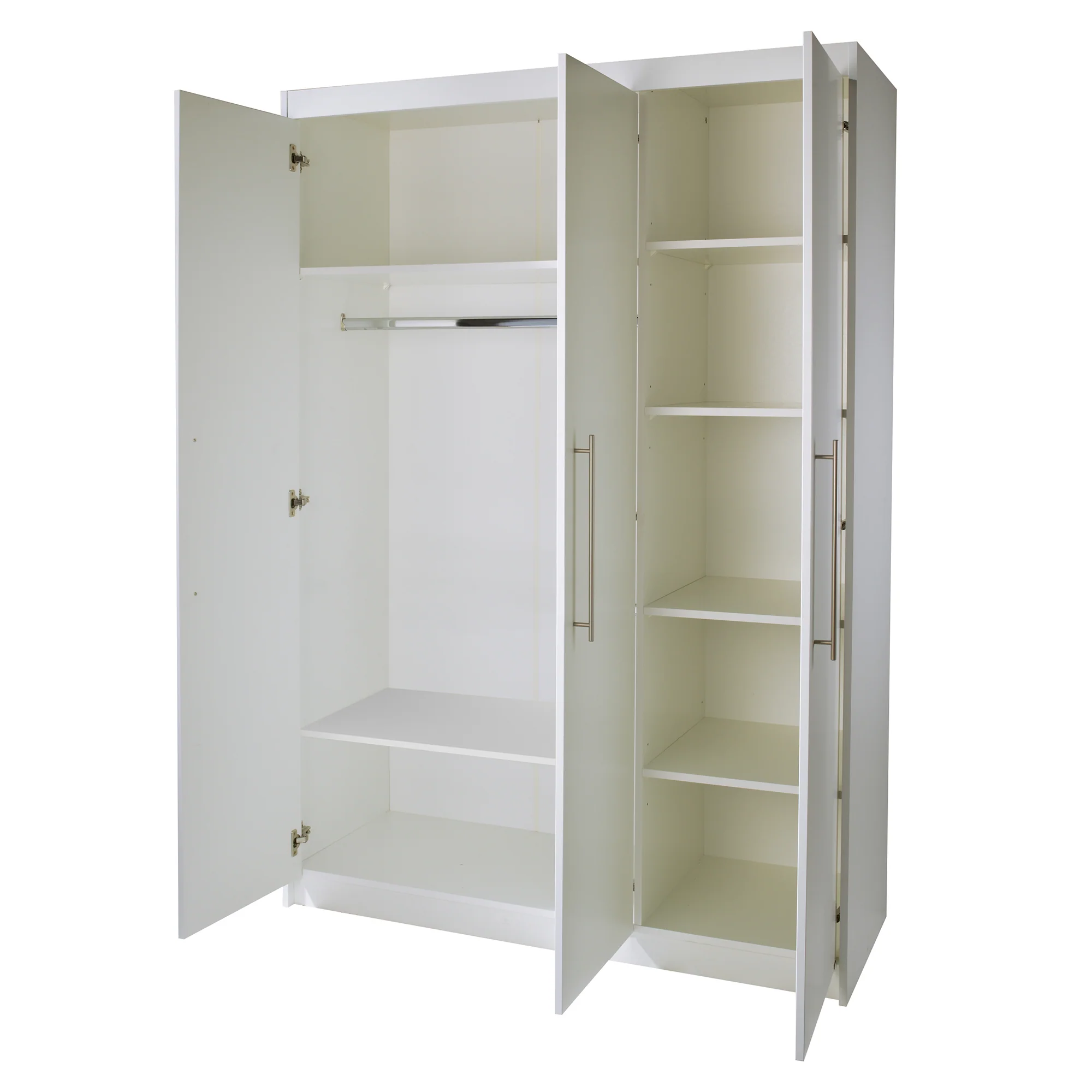 Kleiderschrank 'Maren', 3-türiger Drehtürenschrank, in 190 x 131 x 52 cm, weiß - Image 3