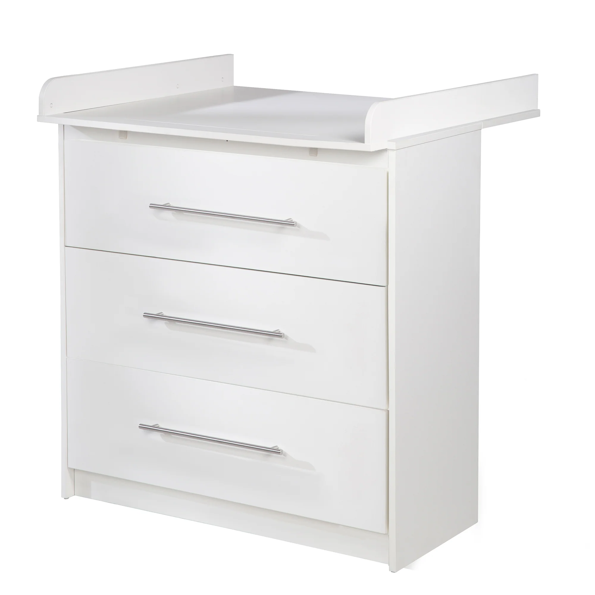 Möbelset 'Maren' 2-teilig - Kombi-Bett 70x140 + Wickelkommode schmal - Weiß - Image 3