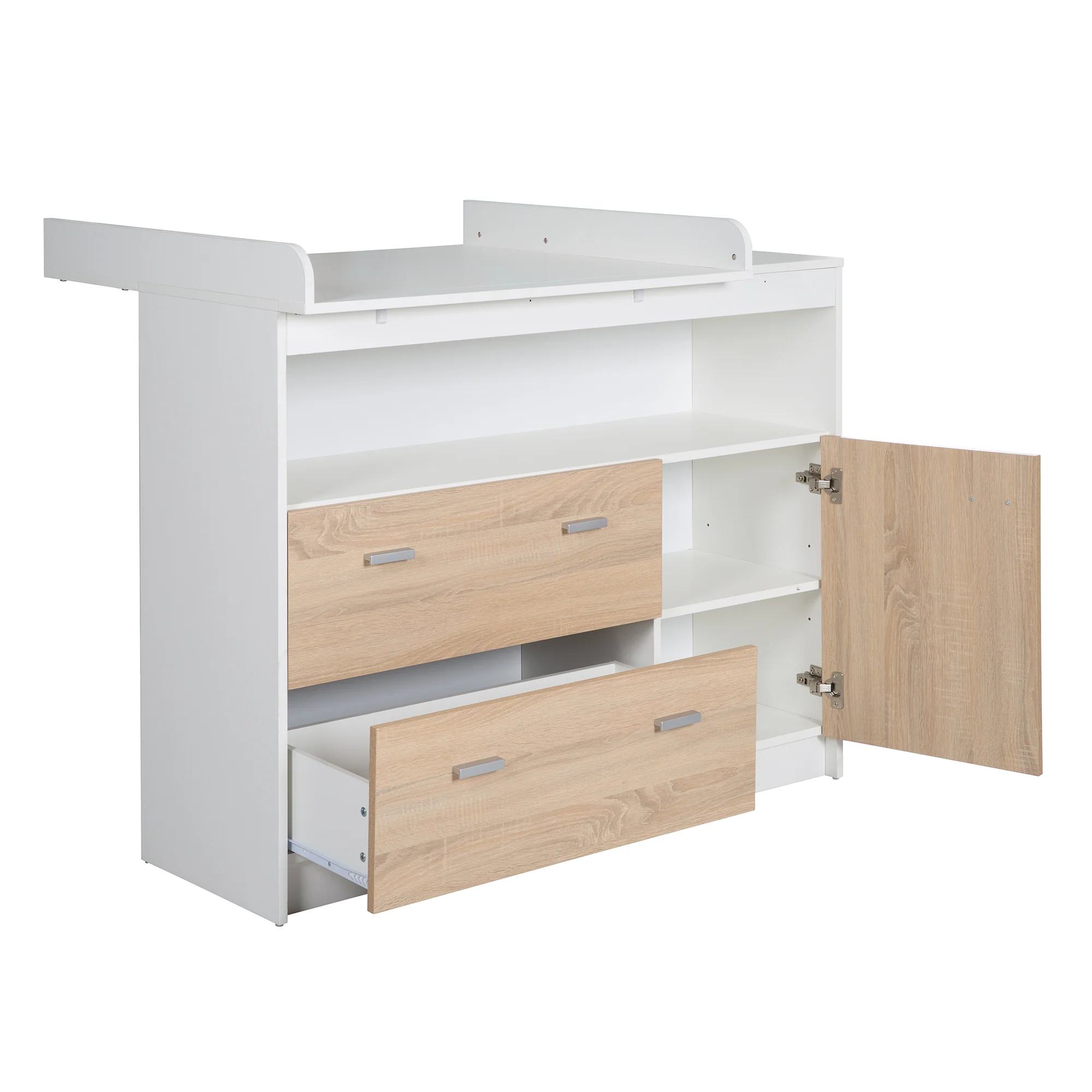 Kindermöbelset 'Gabriella' inkl. Babybett 70 x 140 cm, breiter Wickelkommode & Schrank 3-türig - Image 10