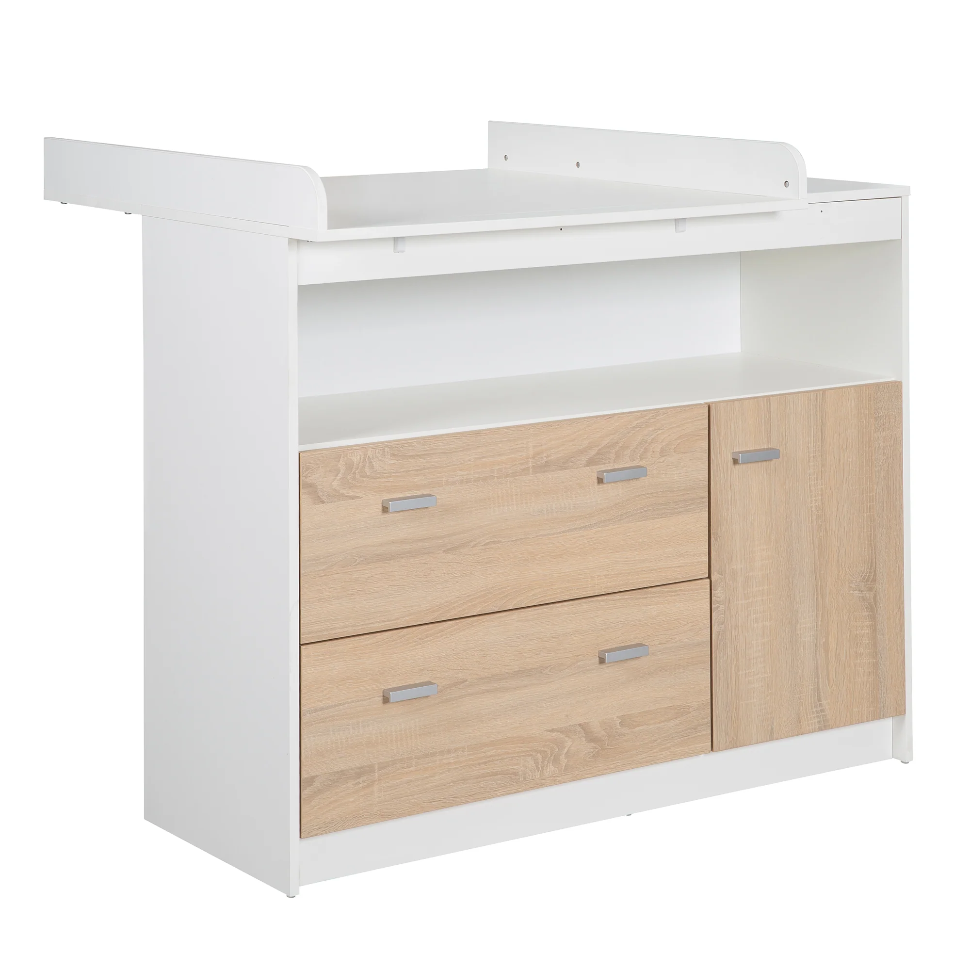 Kindermöbelset 'Gabriella' inkl. Babybett 70 x 140 cm, breiter Wickelkommode & Schrank 3-türig - Image 9