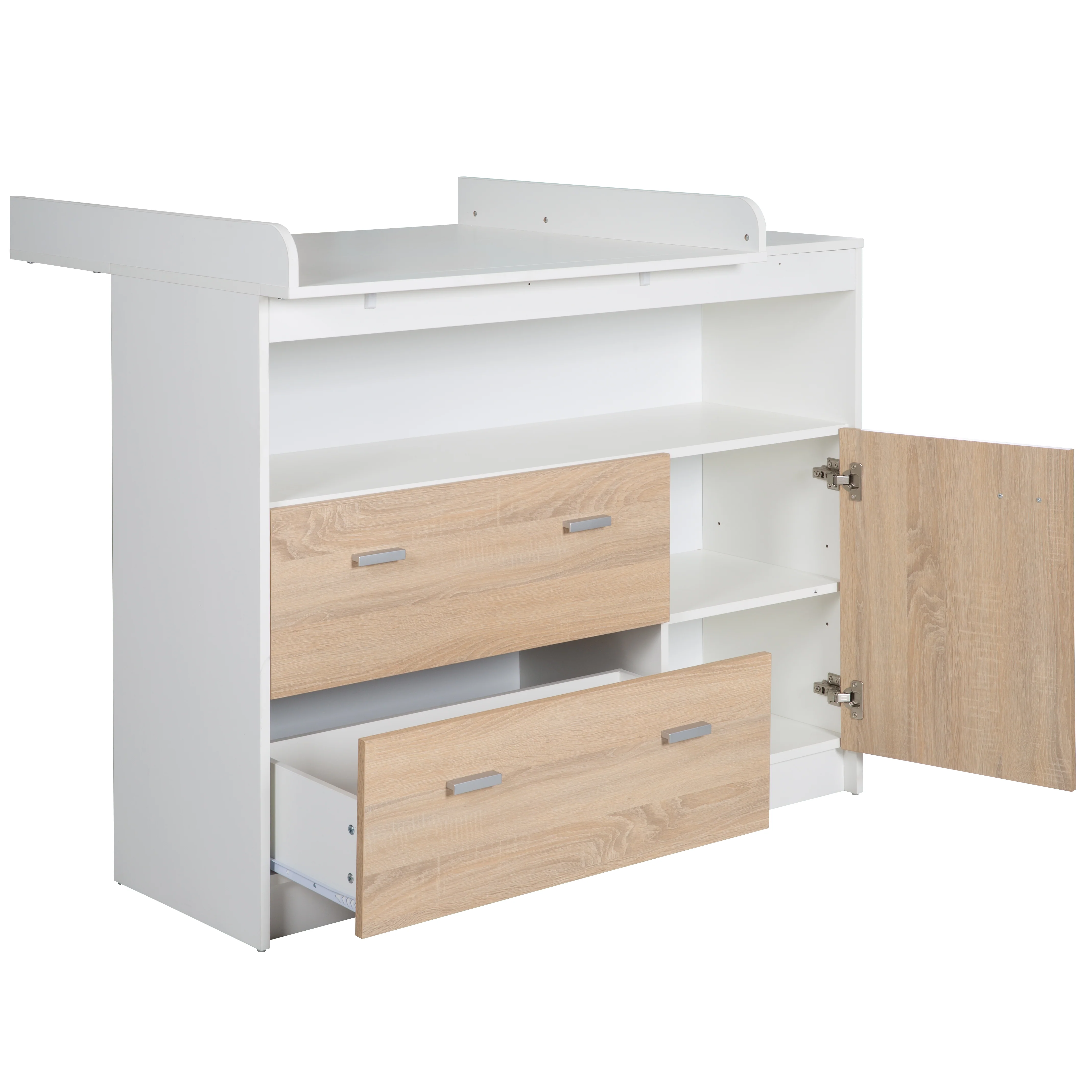 Möbelset 'Gabriella' inkl. Babybett 70 x 140 cm & breite Wickelkommode, bicolor - Image 8