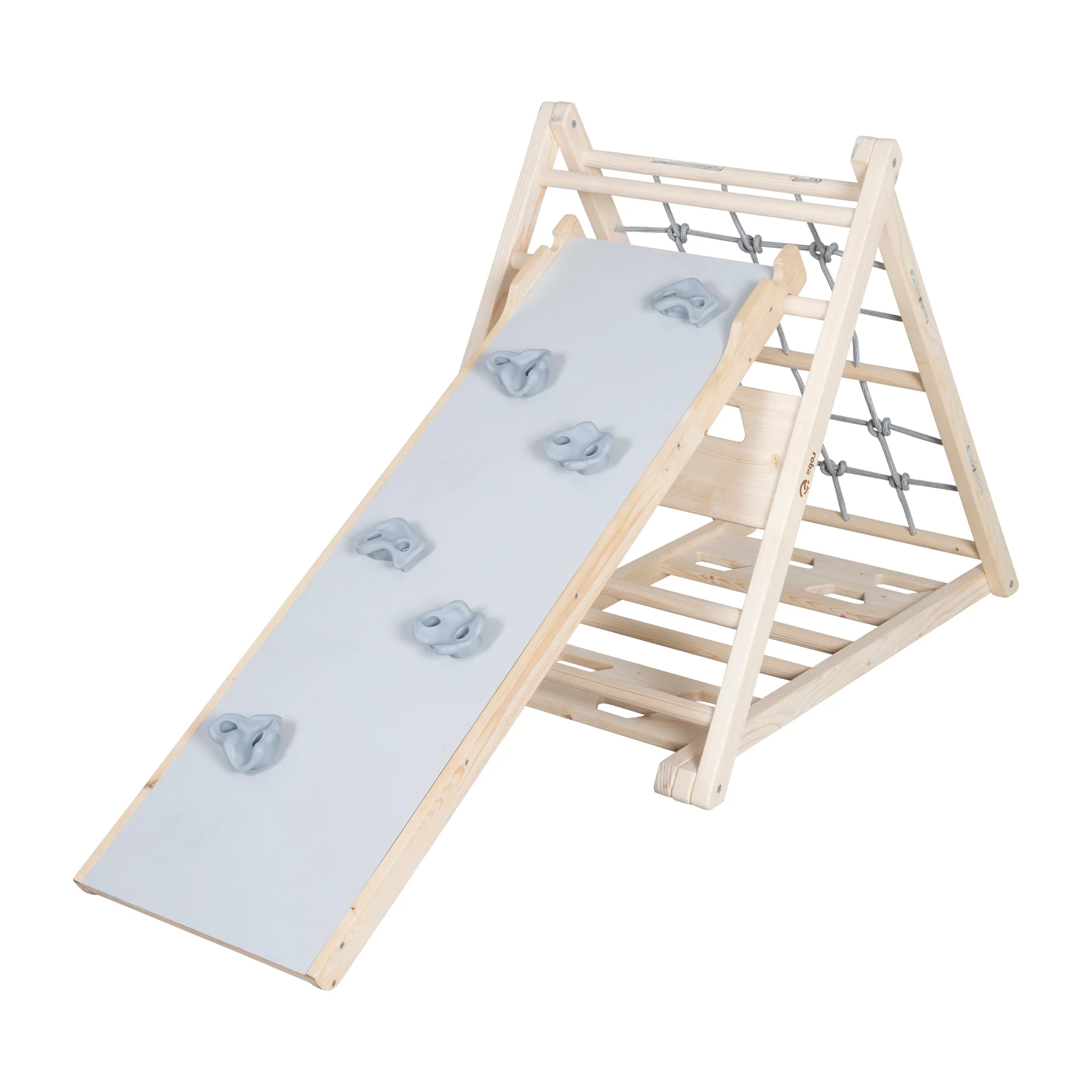 Rutschbrett aus Holz - Zubehör für Kletterdreieck & Spielturm - Natur / Grau - Image 12