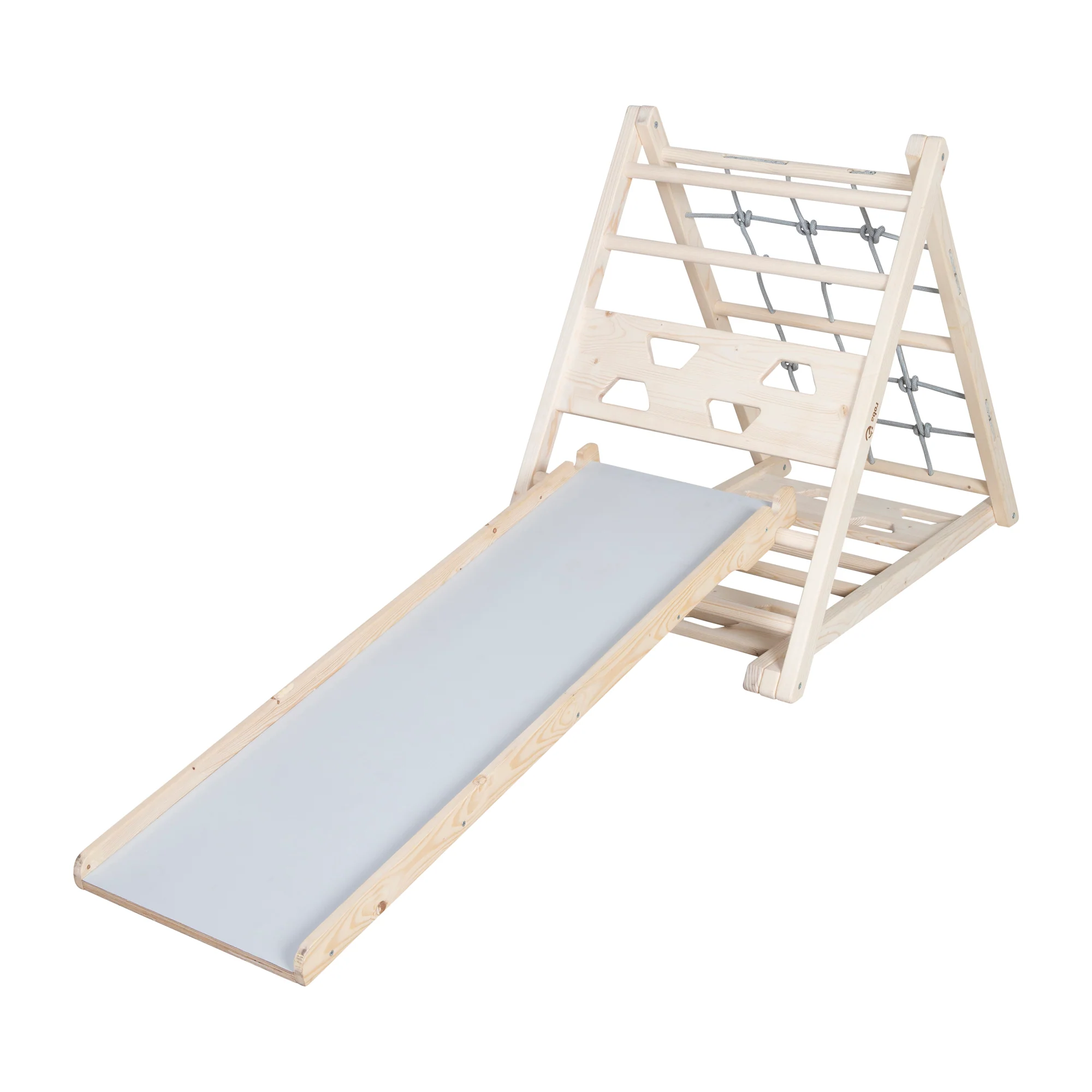Rutschbrett aus Holz - Zubehör für Kletterdreieck & Spielturm - Natur / Grau - Image 14