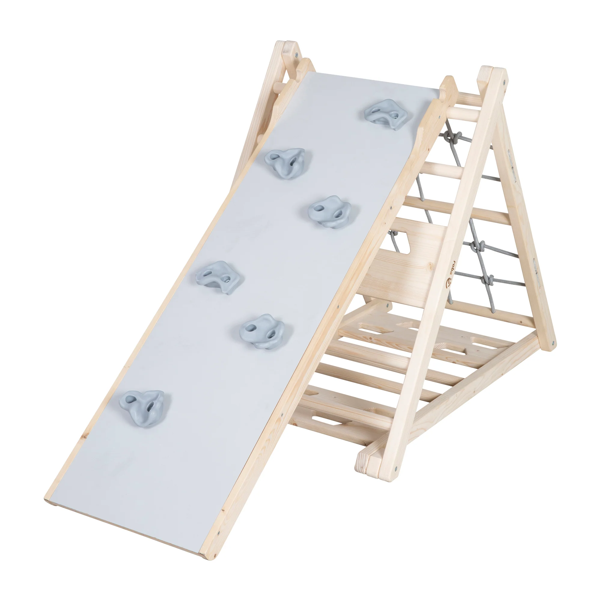 Rutschbrett aus Holz - Zubehör für Kletterdreieck & Spielturm - Natur / Grau - Image 15