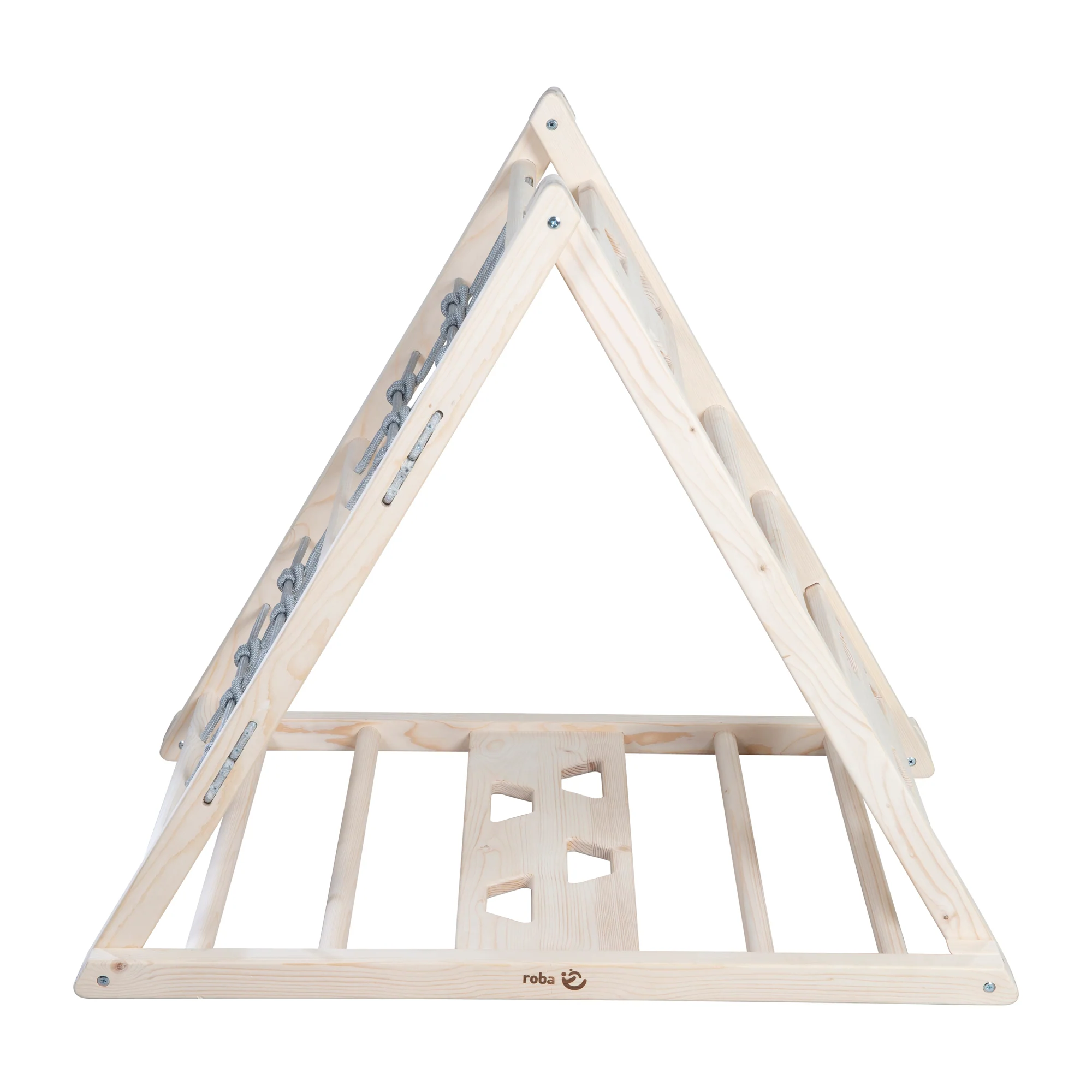 Kletterdreieck aus Holz - 3-Seiten-Funktion - Natur / Grau - Image 16