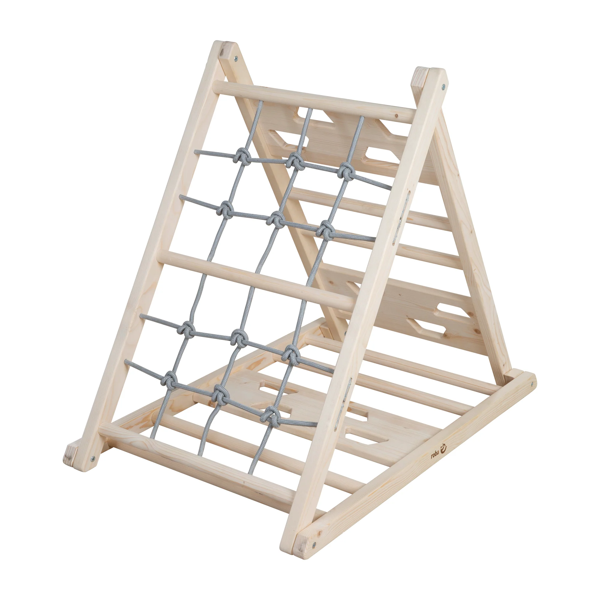 Kletterdreieck aus Holz - 3-Seiten-Funktion - Natur / Grau - Image 5