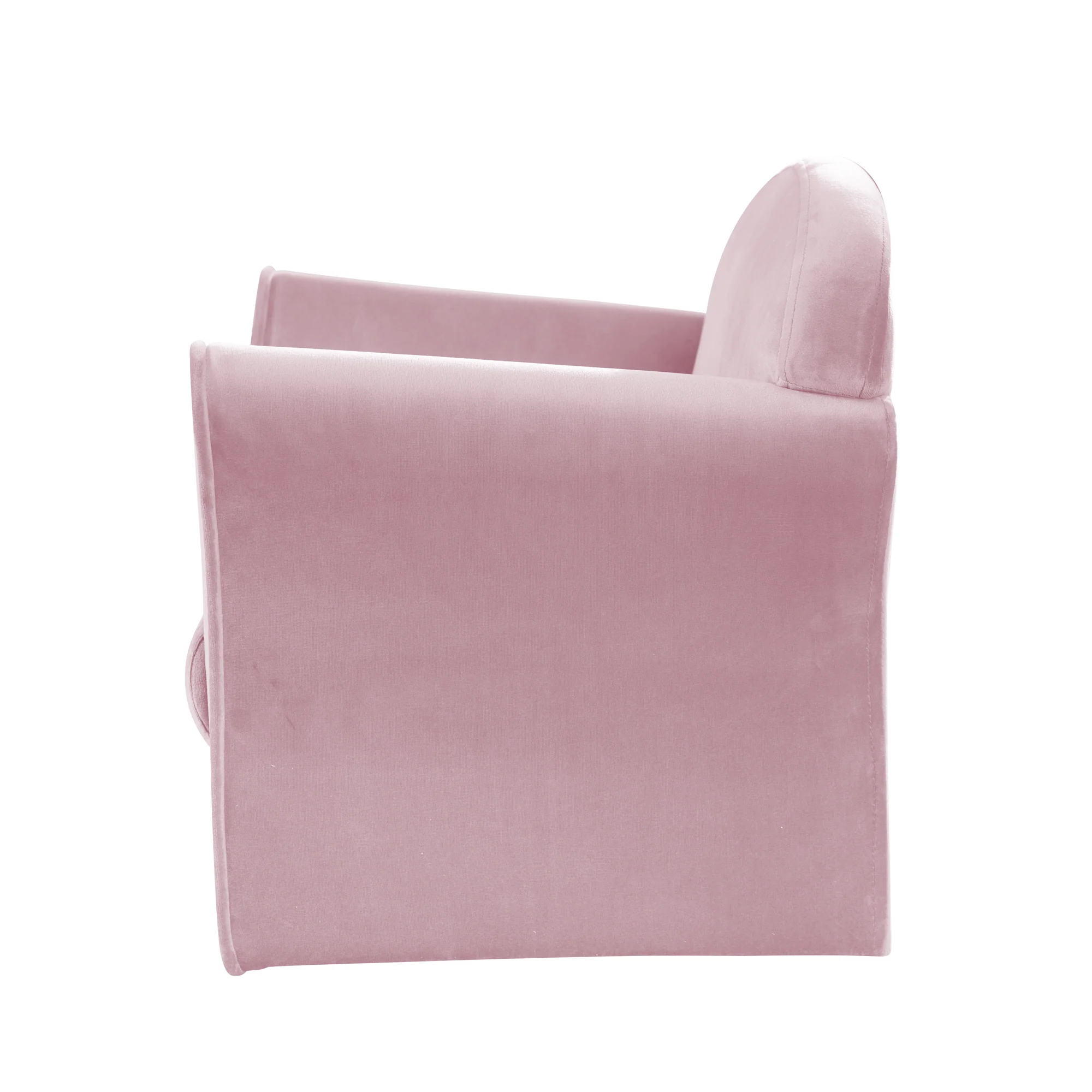 Kindersessel 'Lil Sofa' mit Armlehnen, bequemer Minisessel mit rosa Samtstoff bezogen - Image 4