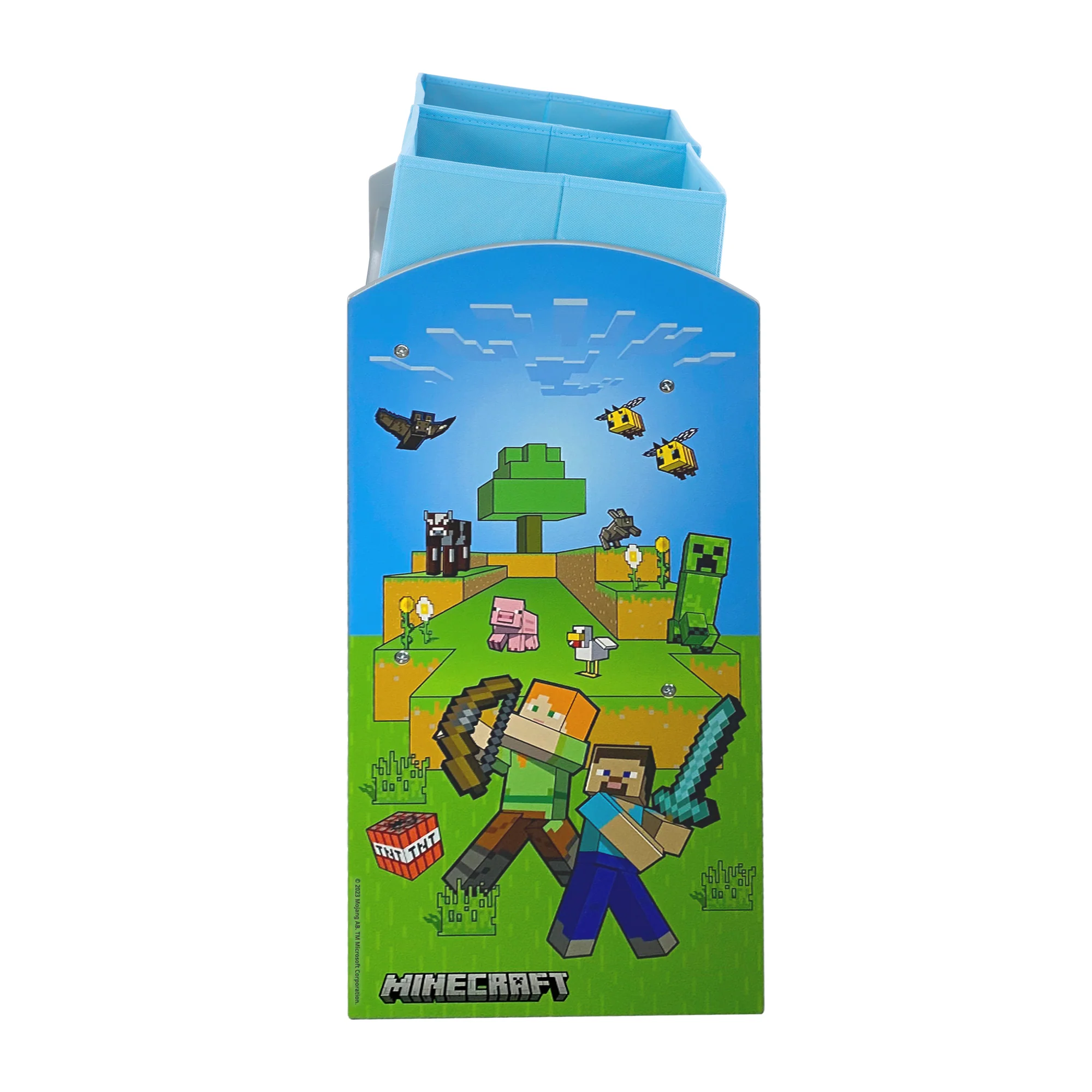Spielregal 'Minecraft' mit Stoffboxen - Aufbewahrungsboxen aus Canvas - Mehrfarbig - Image 3
