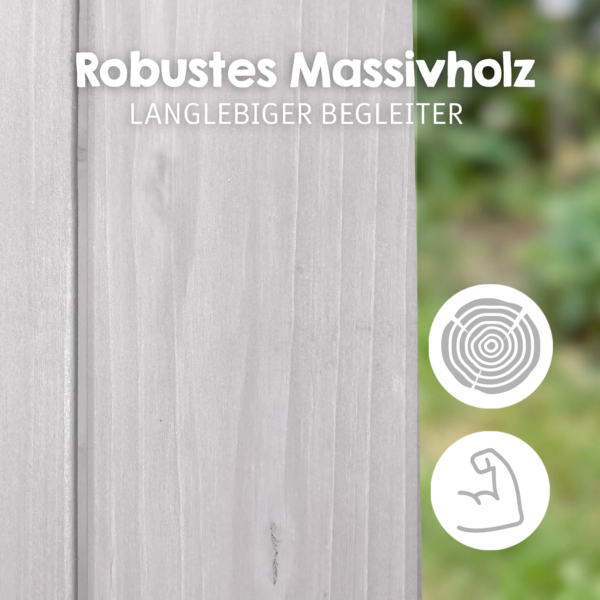 Kindersitzgarnitur 'Play' mit Spielwannen, wetterfestes Massivholz, Sitzgarnitur & Matschtisch - Grau - Image 5