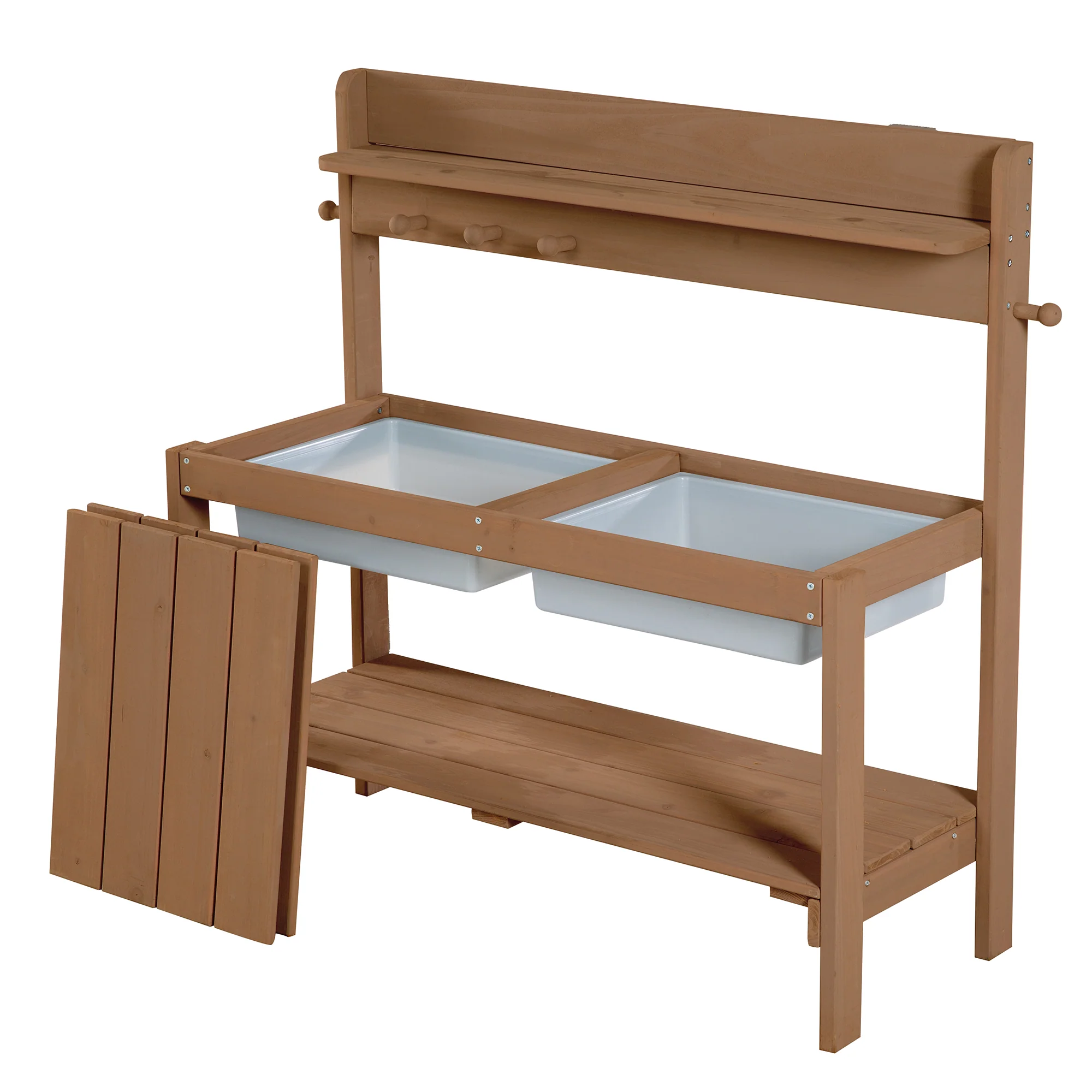 Matschküche 'Outdoor+', teakfarben mit abnehmbarer Abdeckung, wetterfestes Holz - Image 7