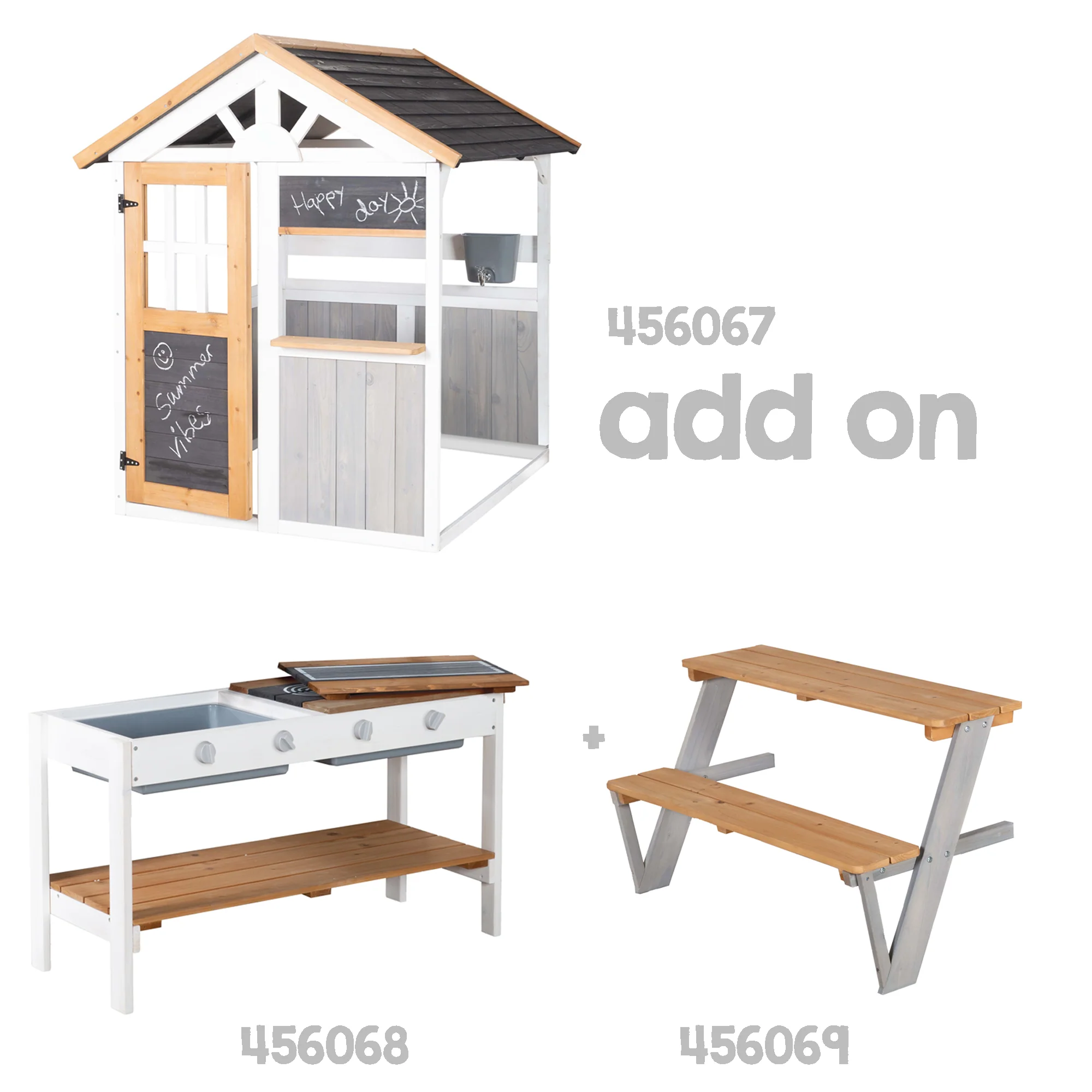 Picknick-Erweiterung für roba Spielhaus - Wetterfestes Holz - Mehrfarbig - Image 3