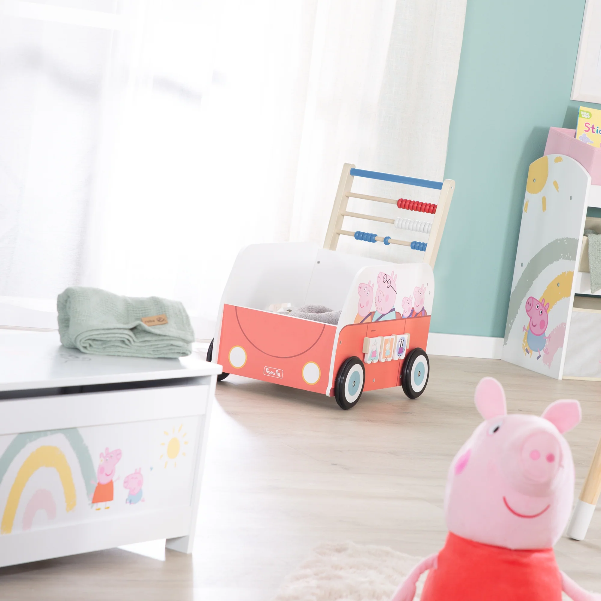 Bully-Schiebebus 'Peppa Pig' - Lauflernwagen mit Motiv der Serie - Image 4