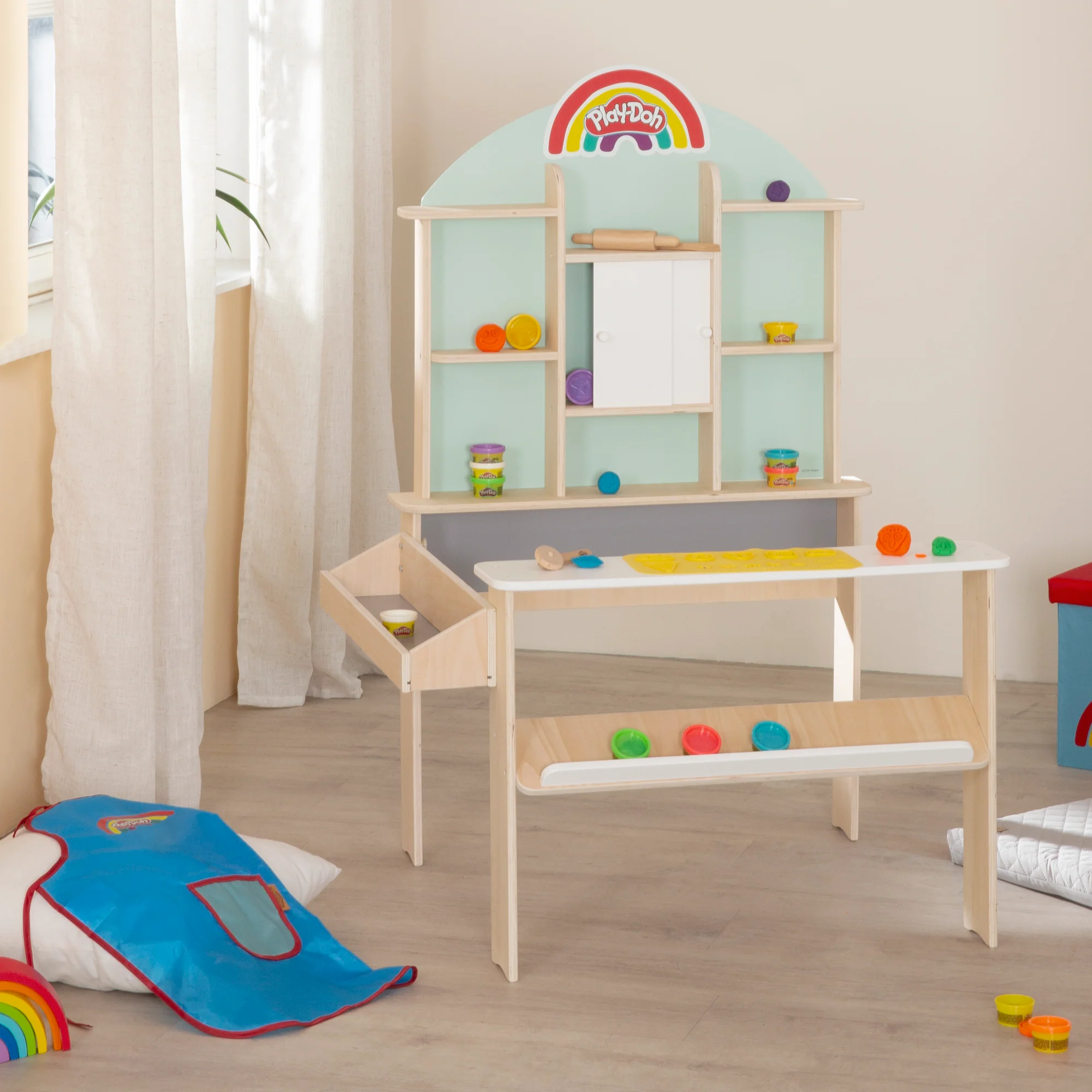 roba x Play-Doh Kaufladen für Kinder mit 12 Knetdosen & Zubehör - Image 13