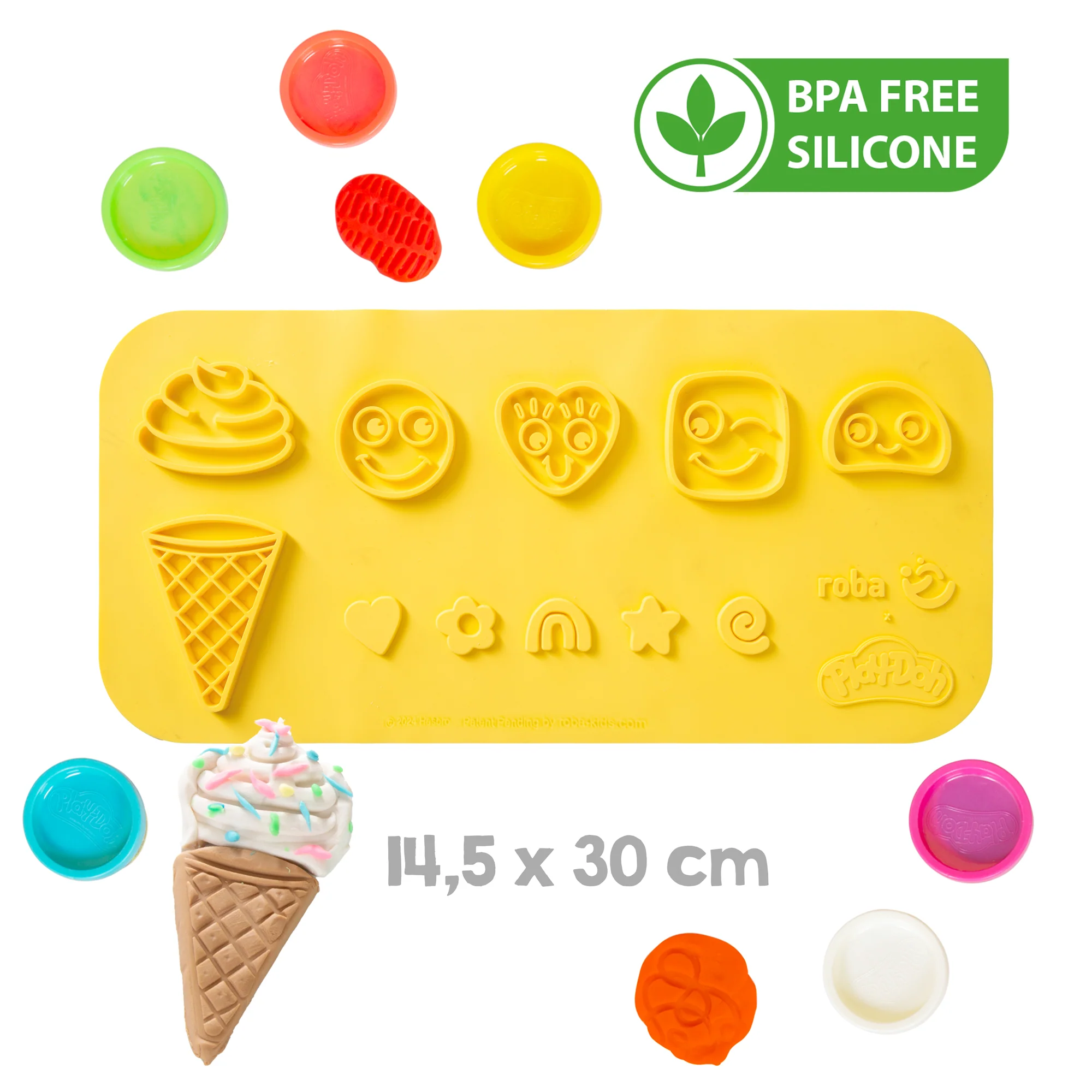 roba x Play-Doh Eisstand inkl. Knetzubehör - Aus FSC-zertifiziertem Holz - Image 4