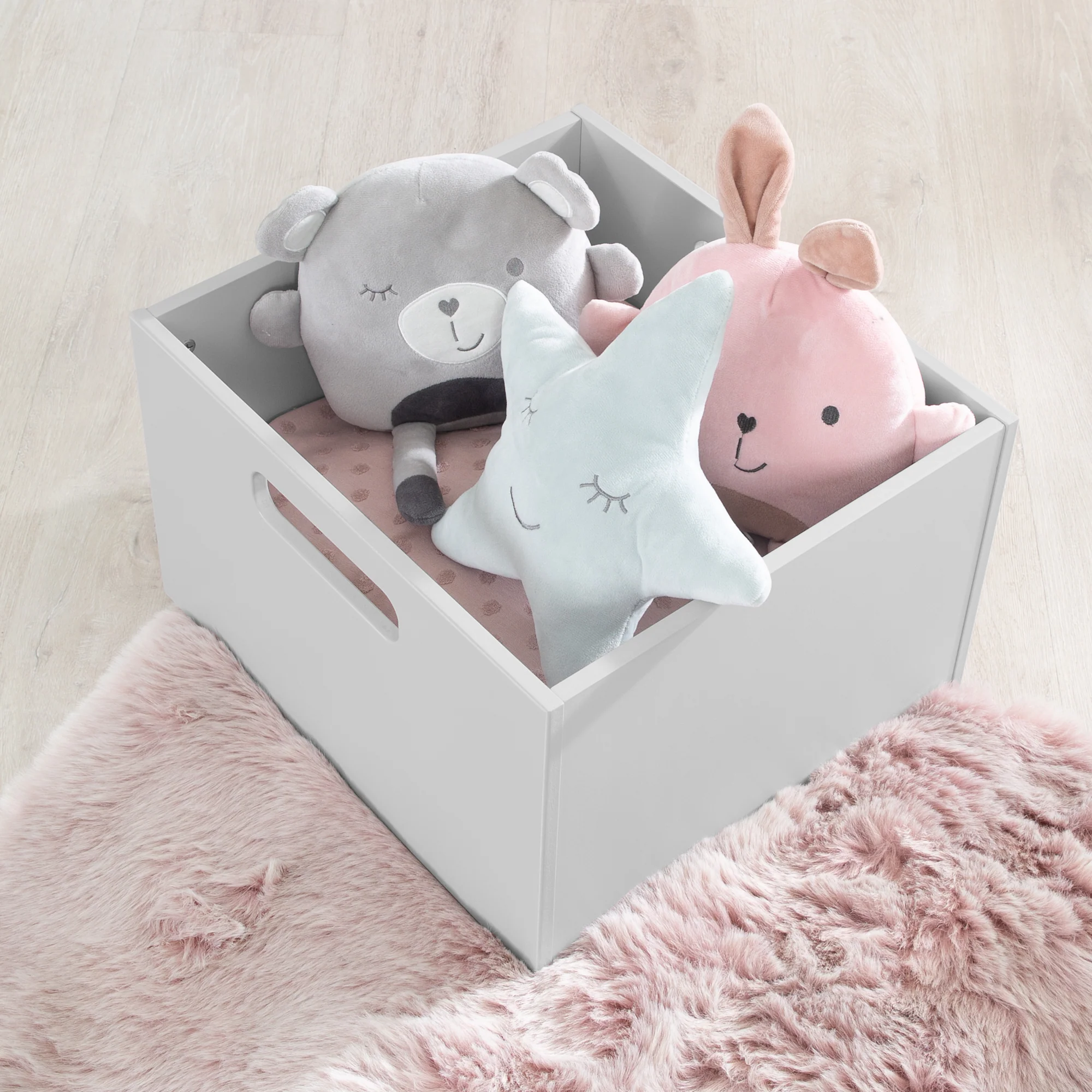 Aufbewahrungsbox für Kinderzimmer, Stauraum für Spielzeug, Deko, grau - Image 5